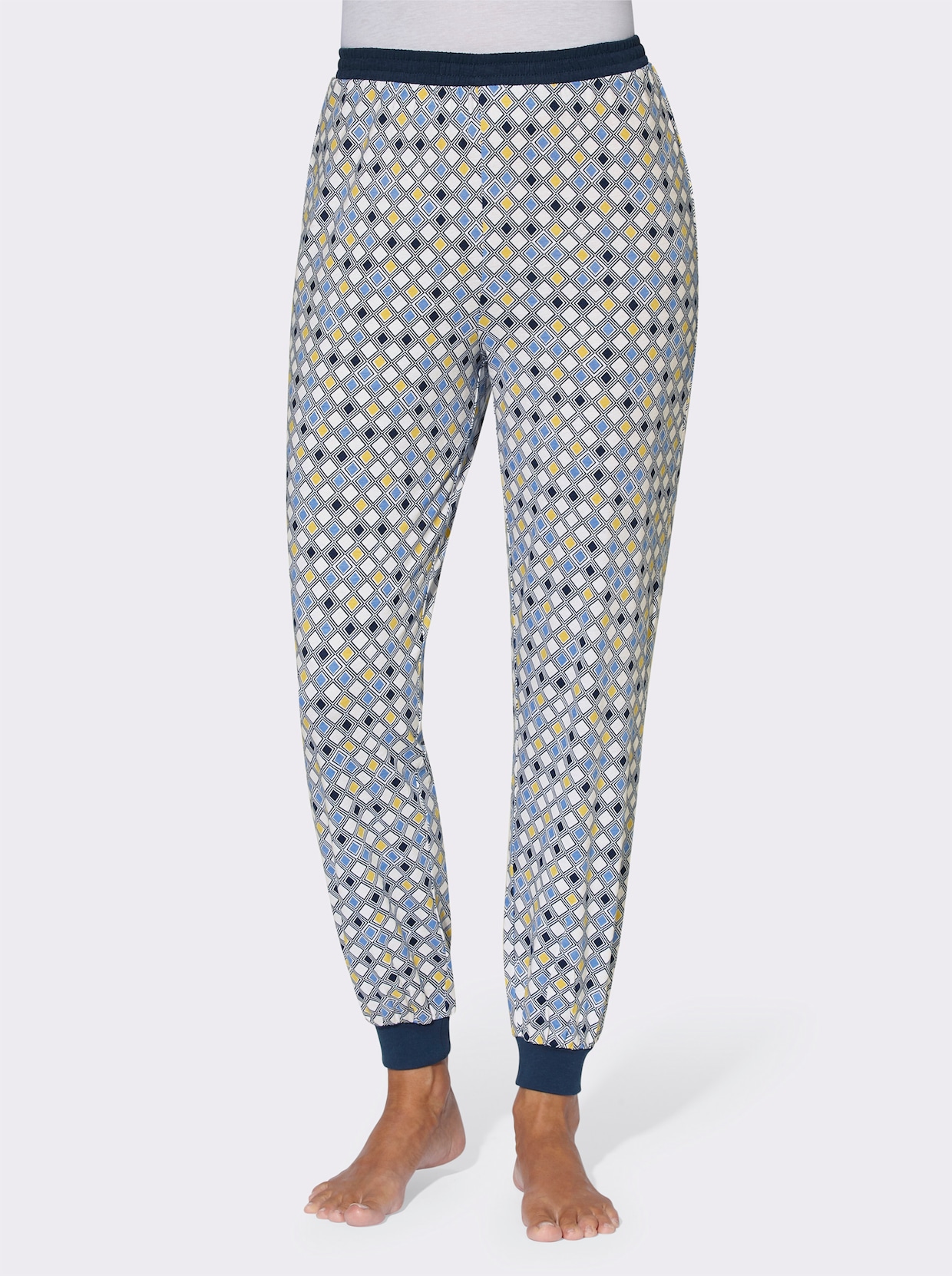 Pyjama-Broek - hemelsblauw bedrukt