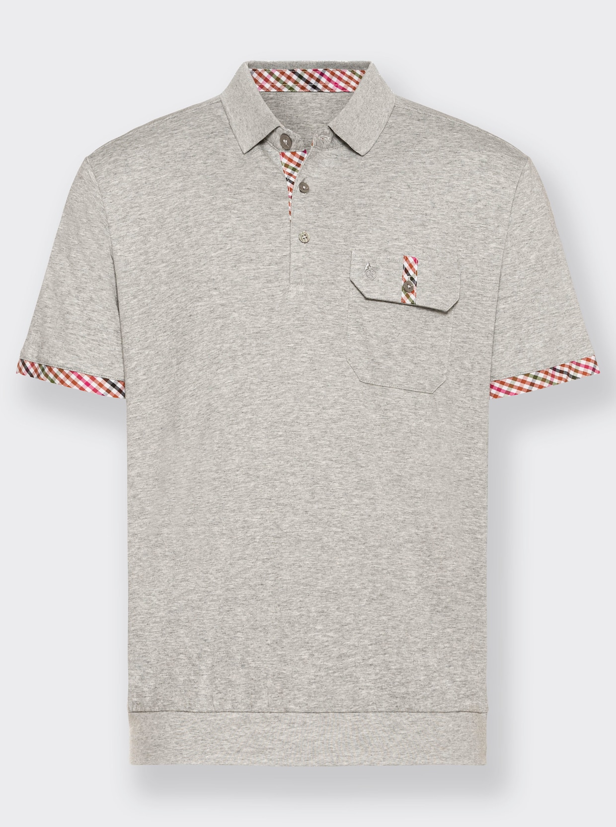 Hajo Poloshirt met korte mouwen - grijs gemêleerd