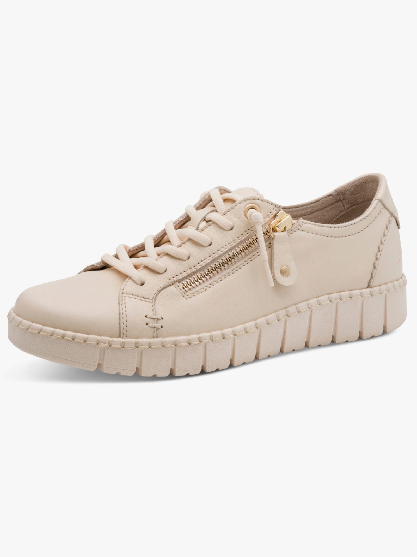 Jana Sneaker mit Zipper - beige