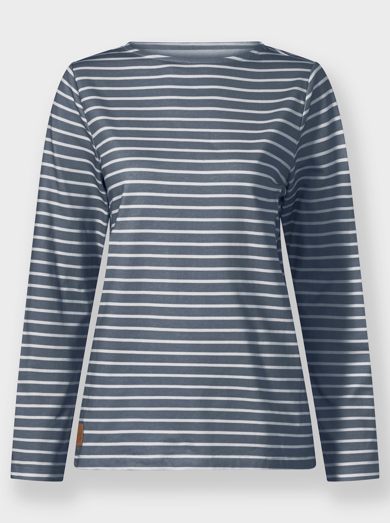 Sweatshirt - rauchblau-ecru-geringelt