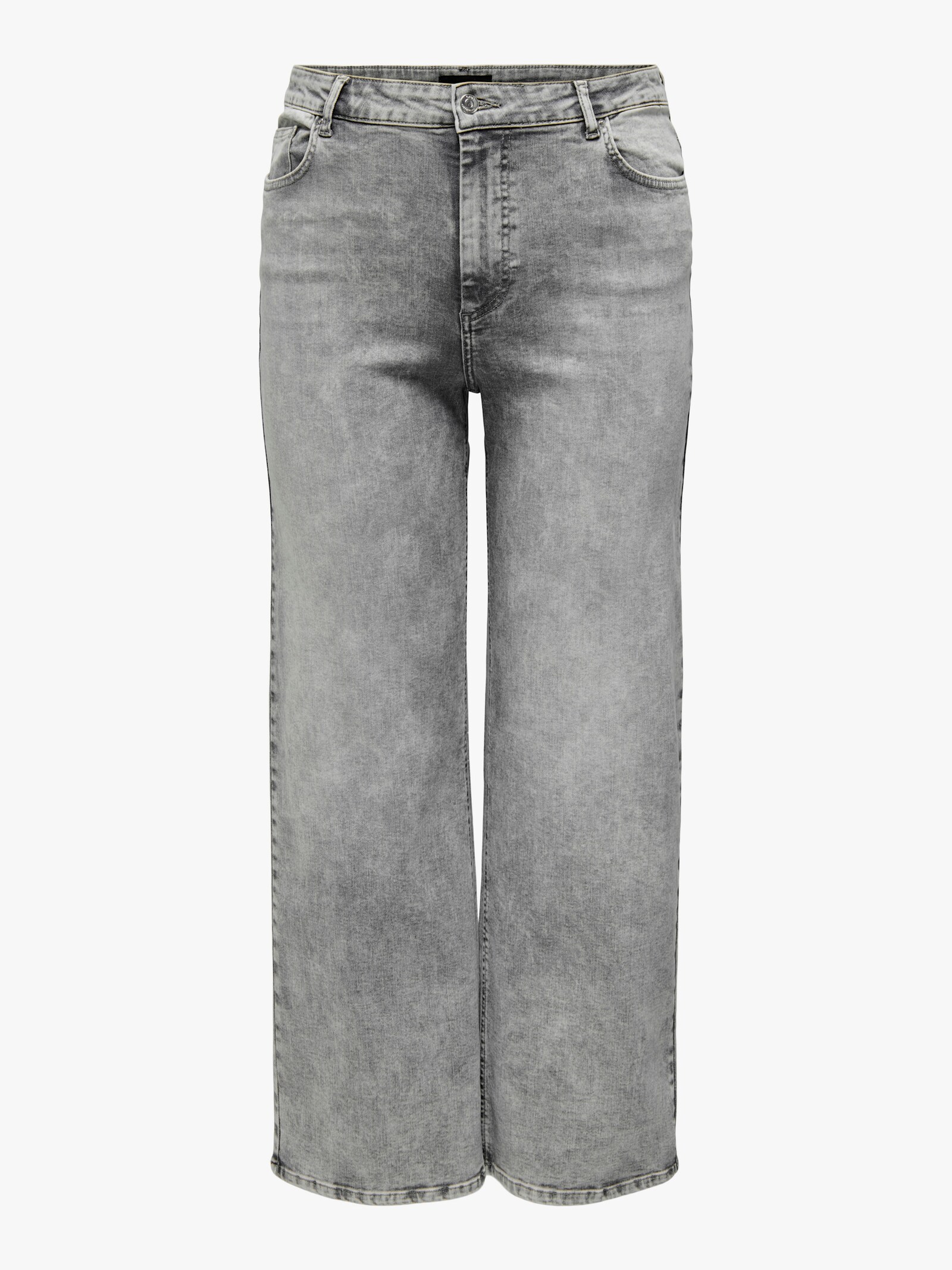 High-waist-Jeans - grey denim