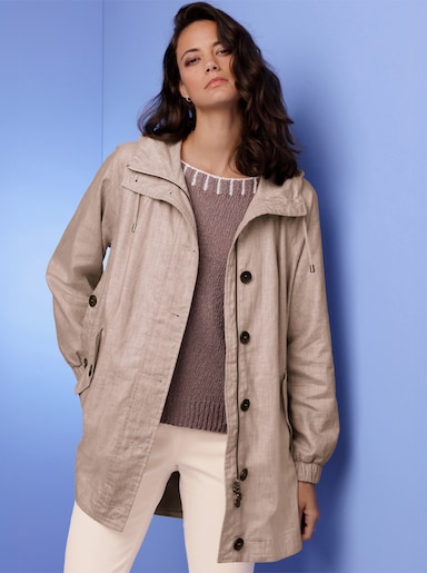 CREATION L PREMIUM Parka mit 30% Leinen - sesam