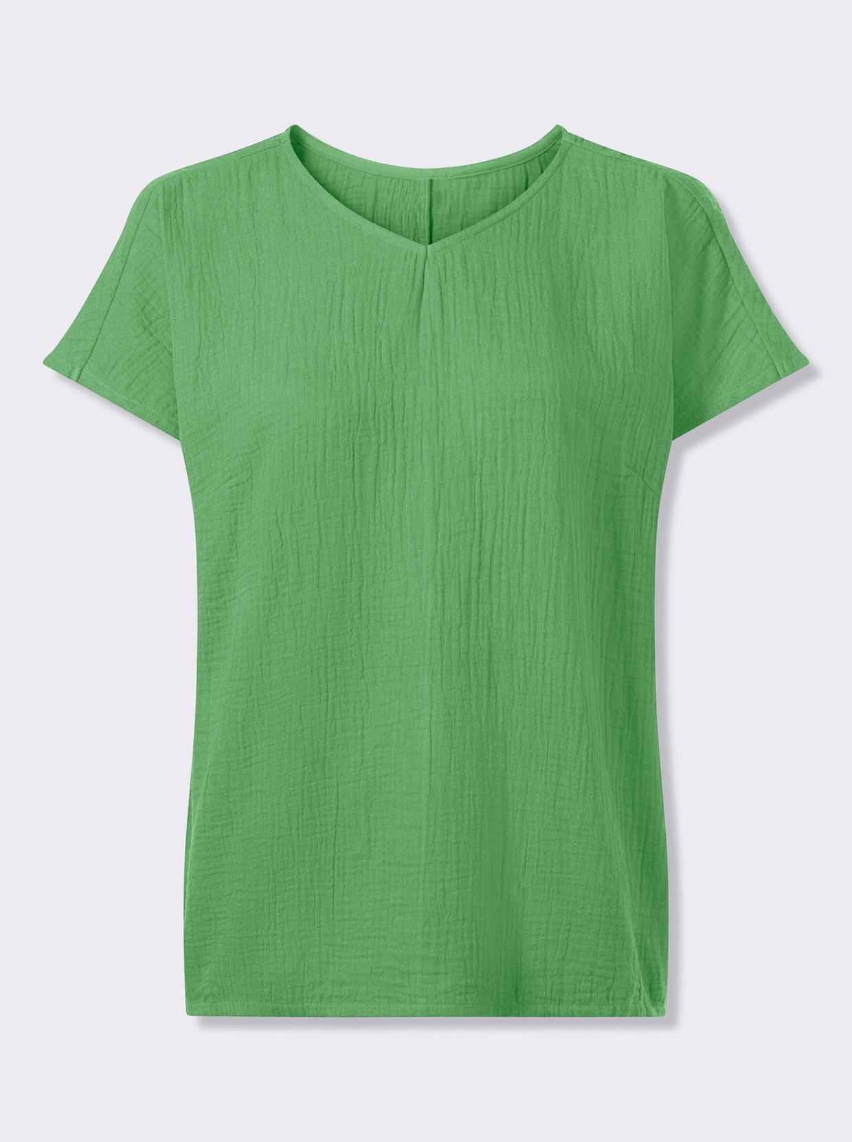 Schlupfbluse in Musselin-Qualität - apfel