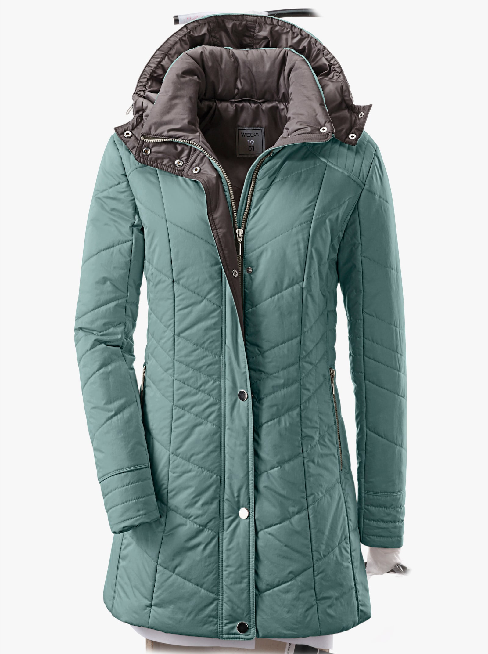 Steppjacke in Microfaser-Qualität, pflegeleicht - jadegrün