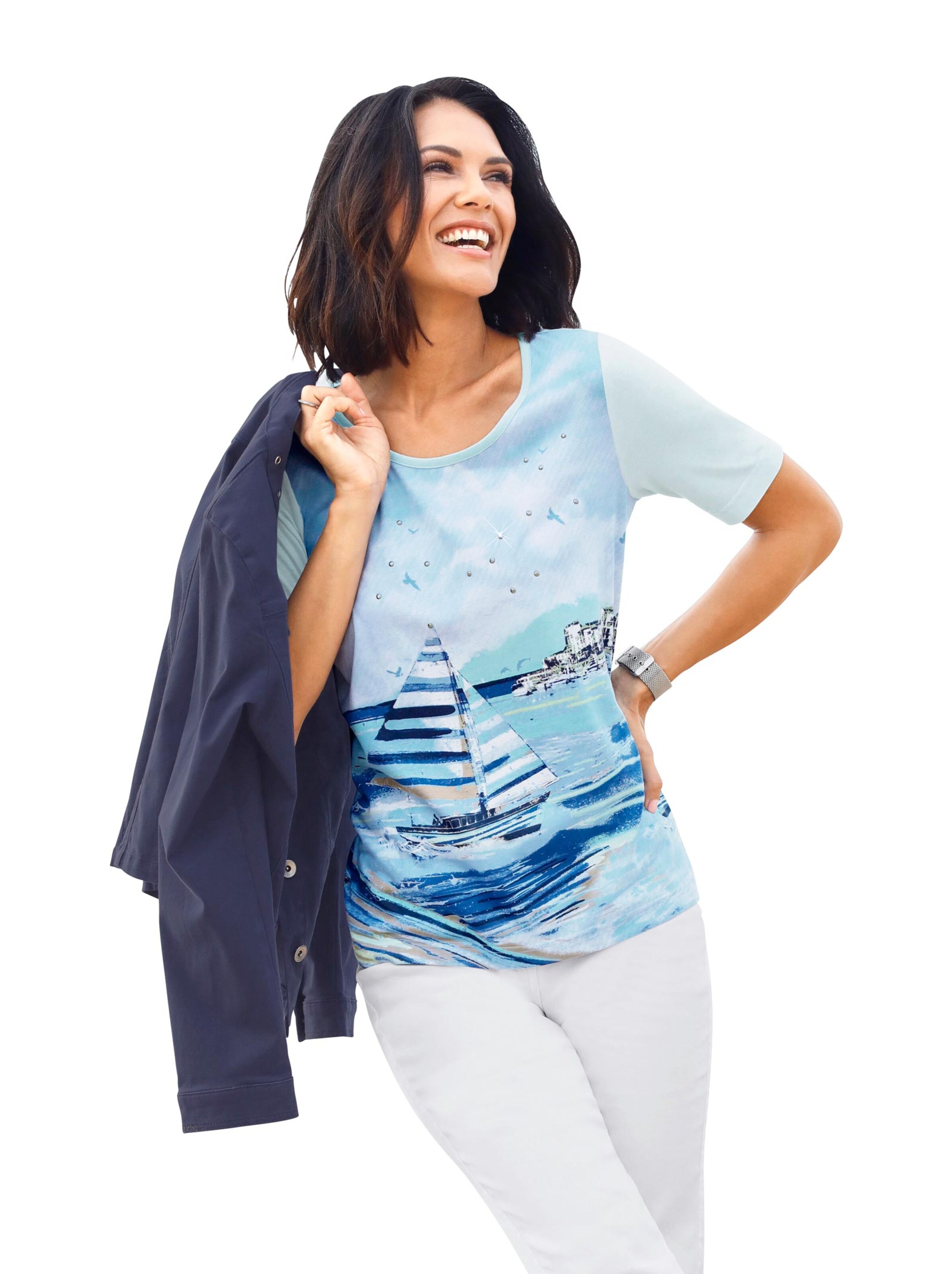 Collection L Shirt - hellblau-bedruckt