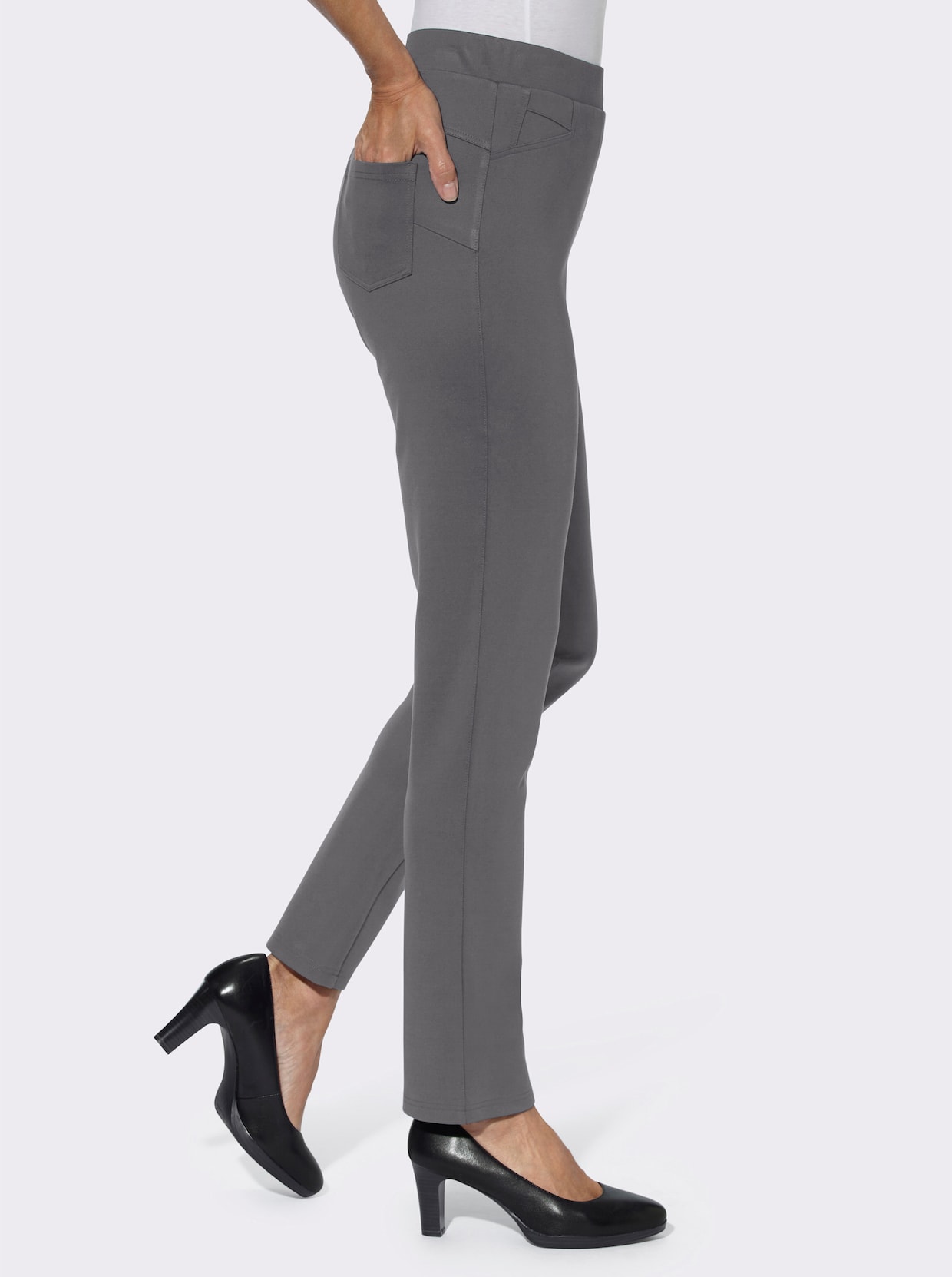 Jersey pantalon - antraciet