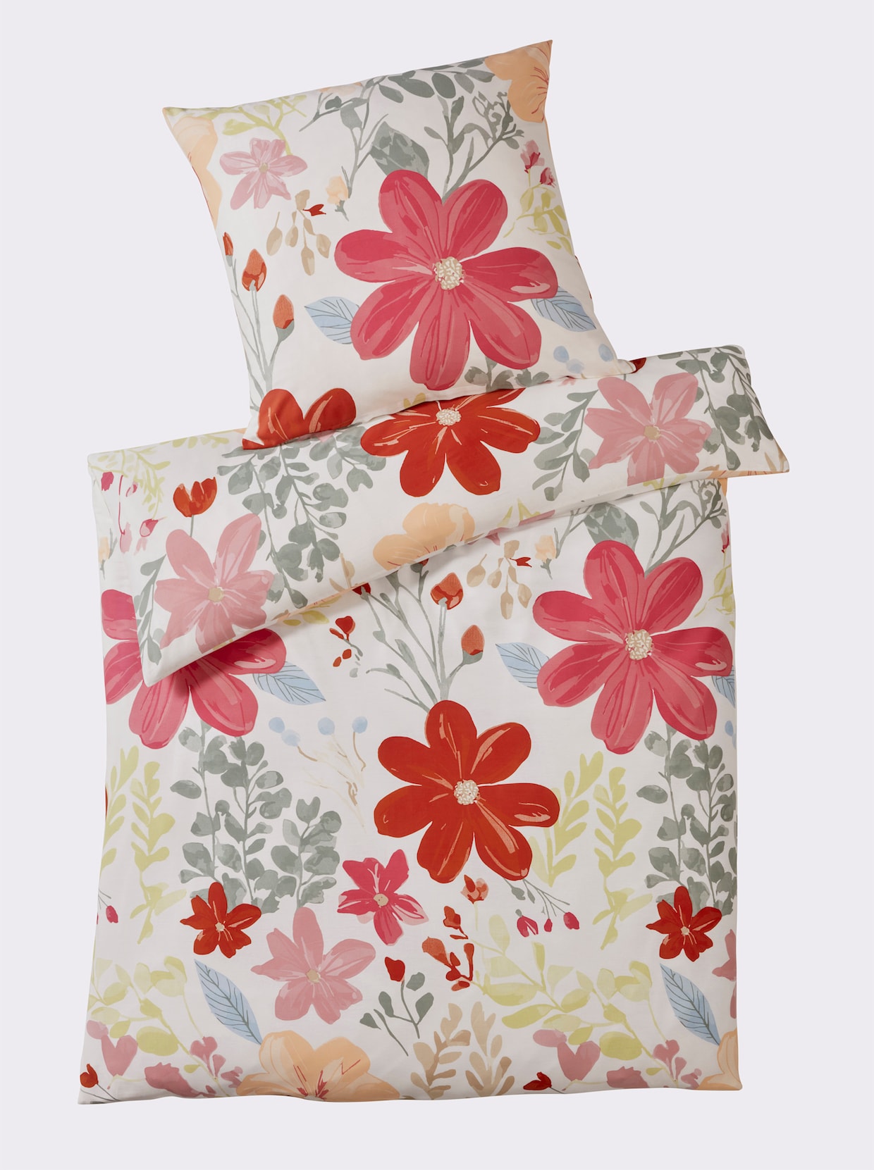 heine home Linge de lit - blanc-fuchsia imprimé