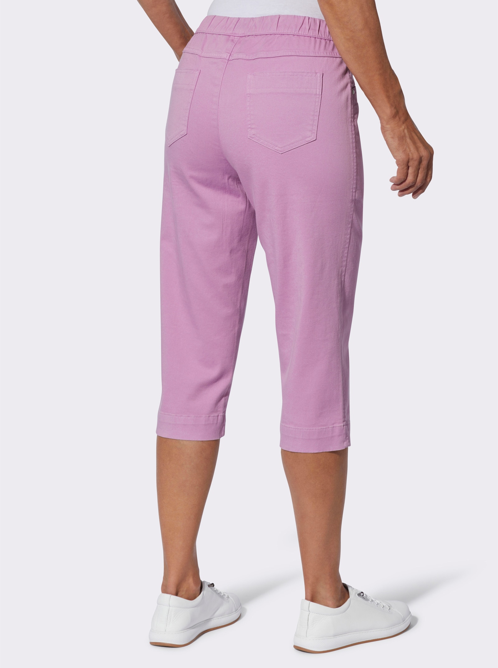 Caprijeans mit Dehnbund - orchidee