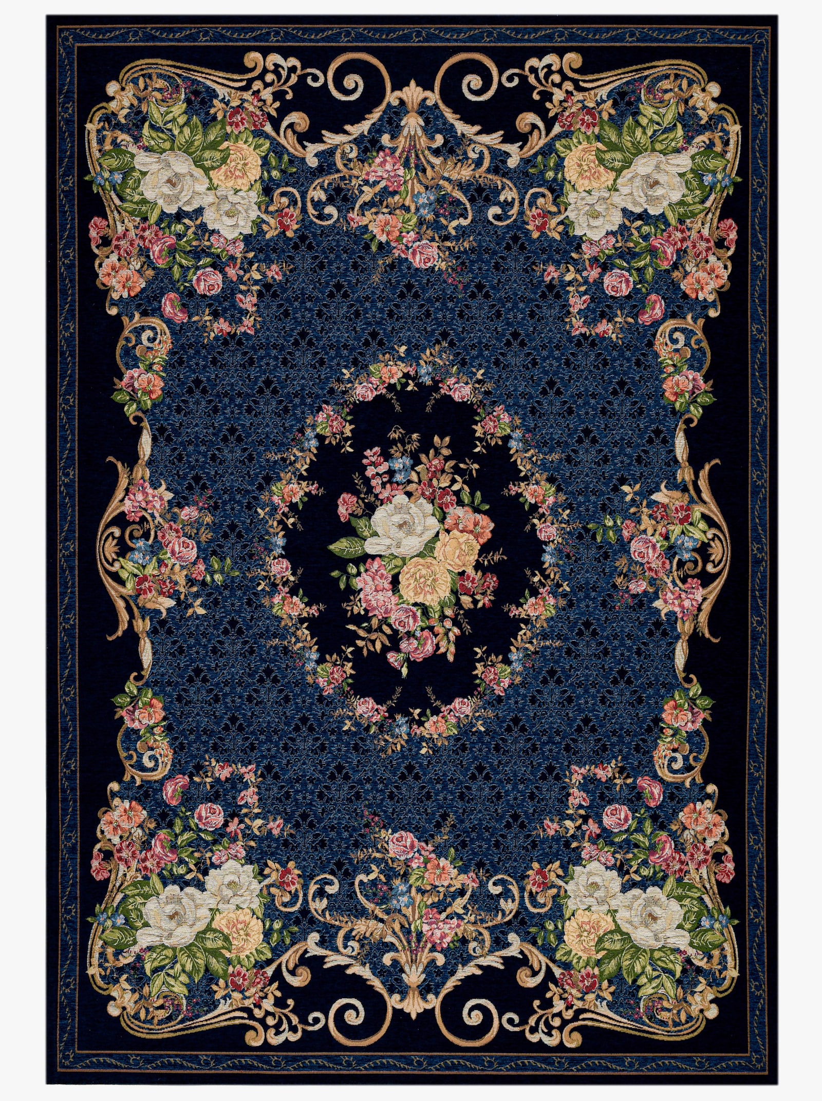 Theko Teppich - blau