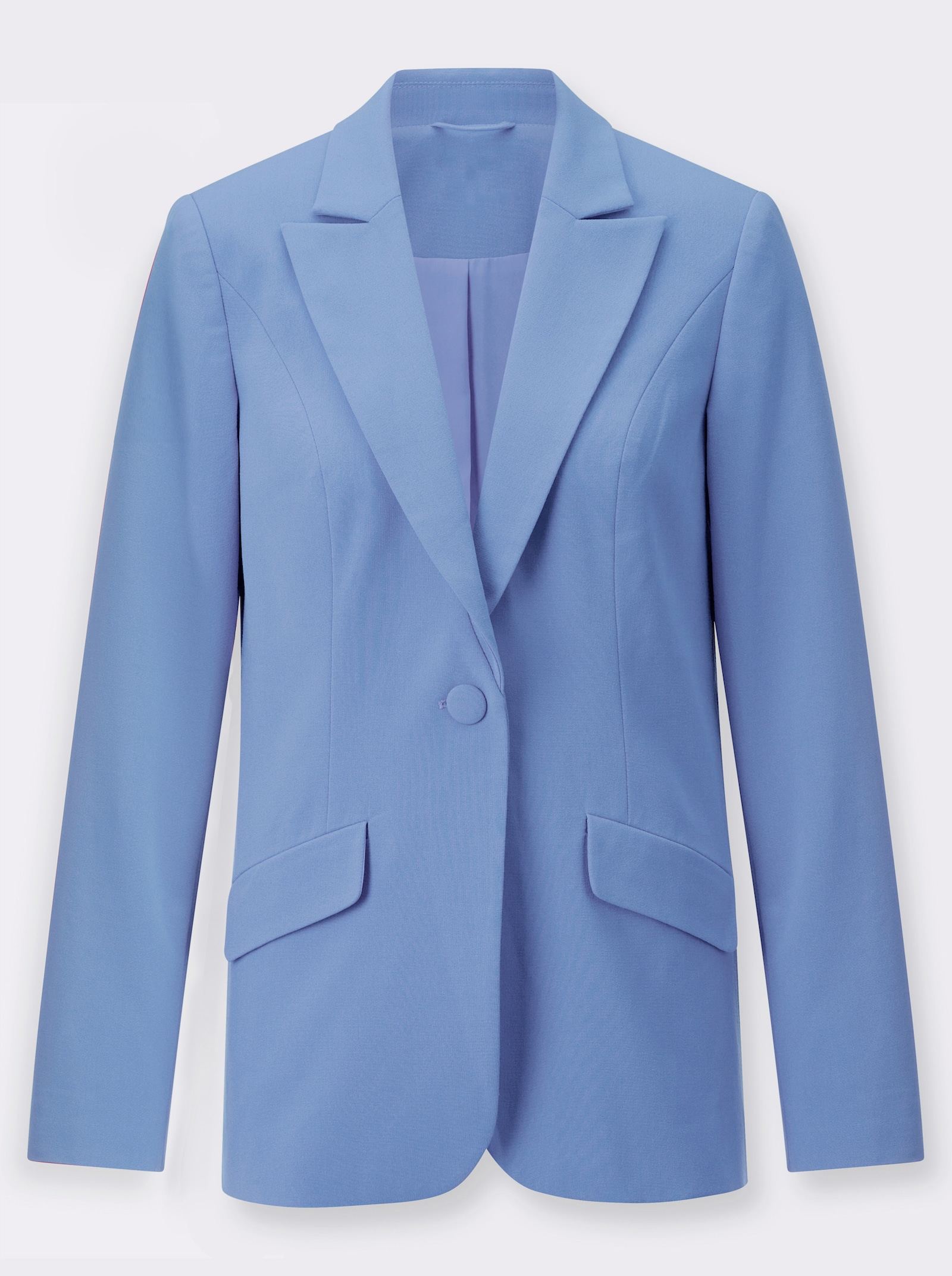 Blazer mit Knopfverschluss - himmelblau