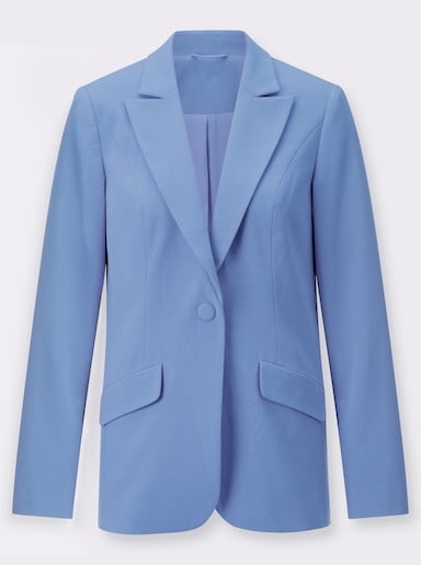 Blazer mit Knopfverschluss - himmelblau
