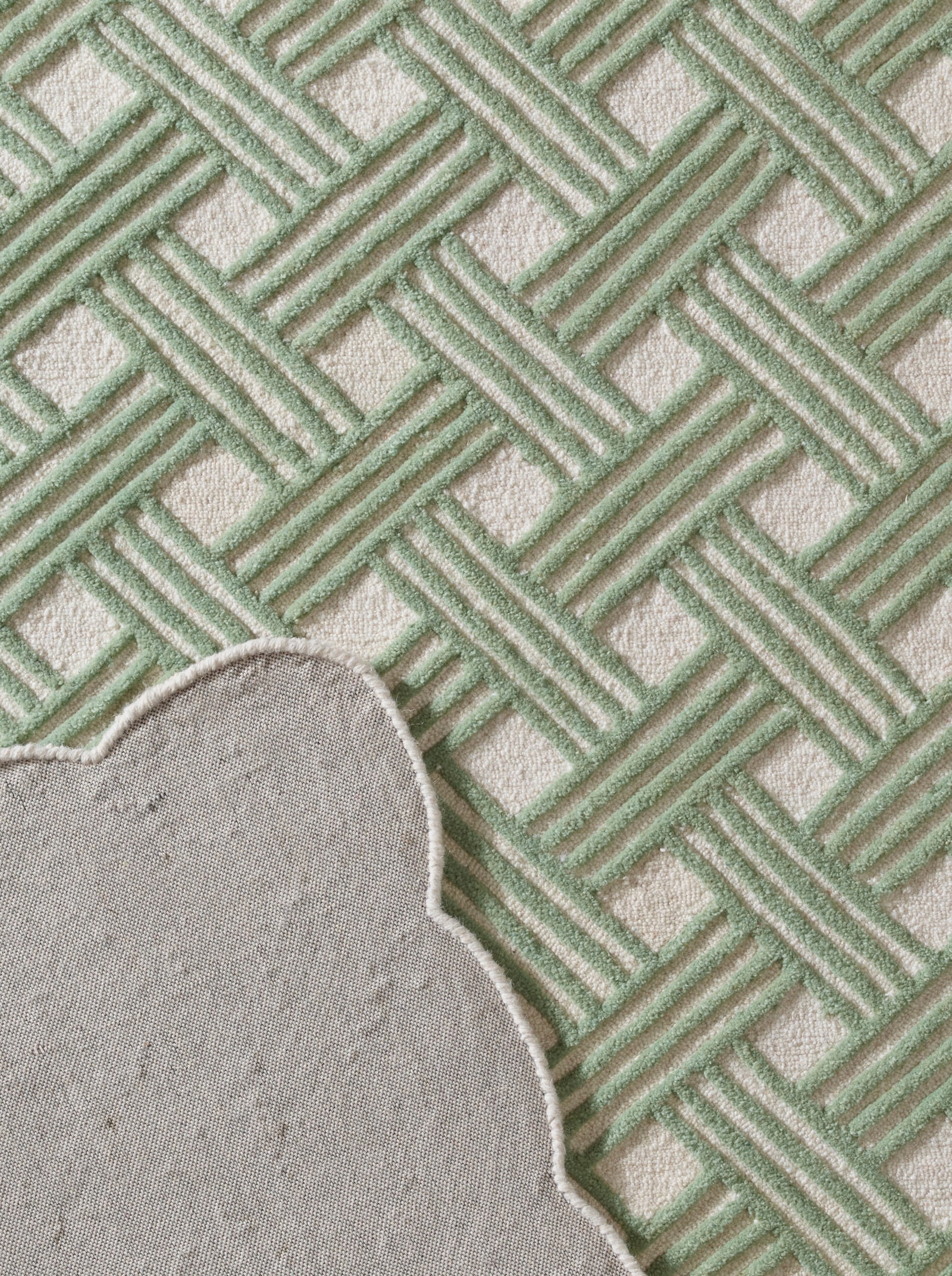 Impressionen Teppich - grün-natur