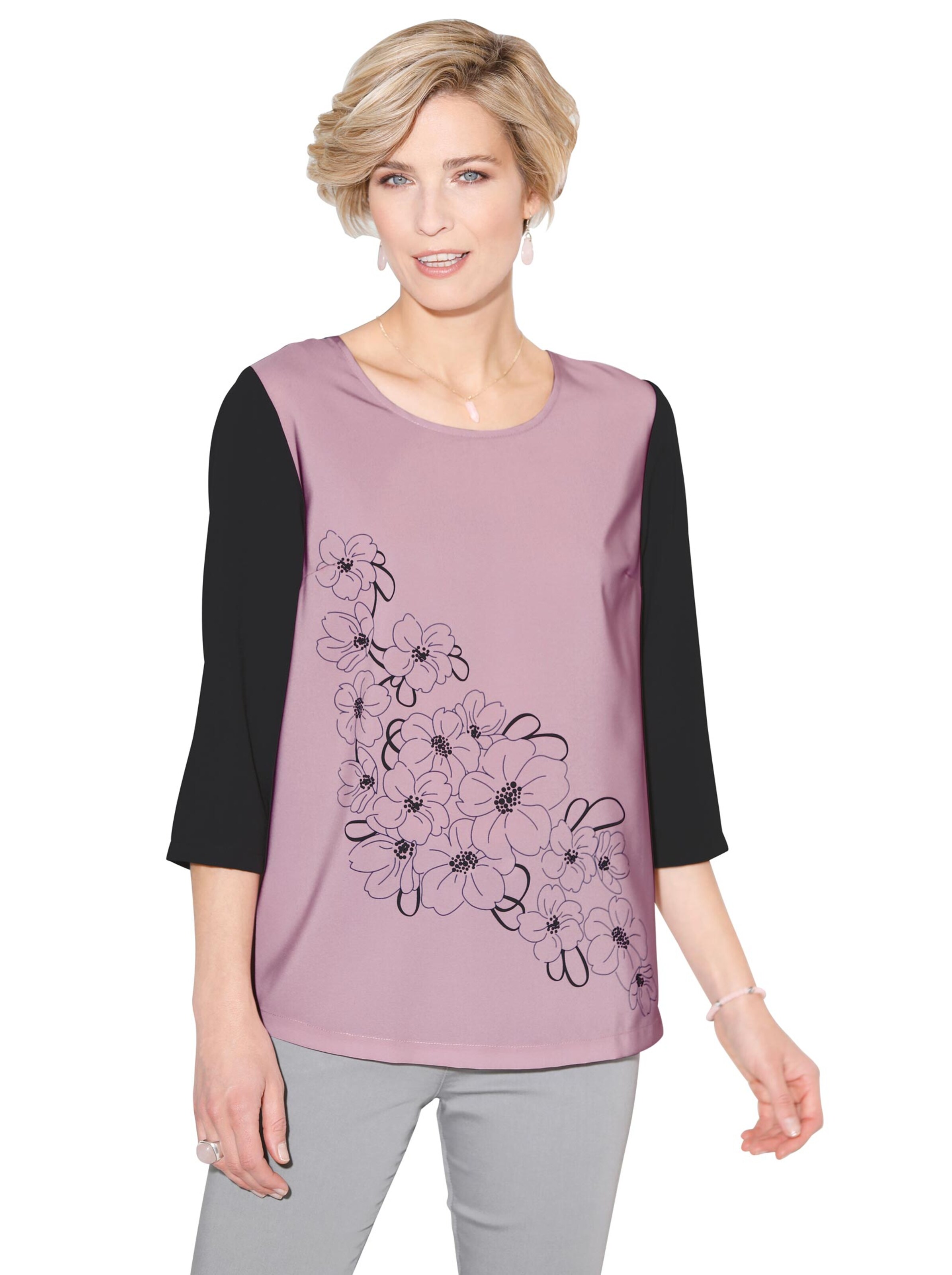 Tunika - rosé-schwarz