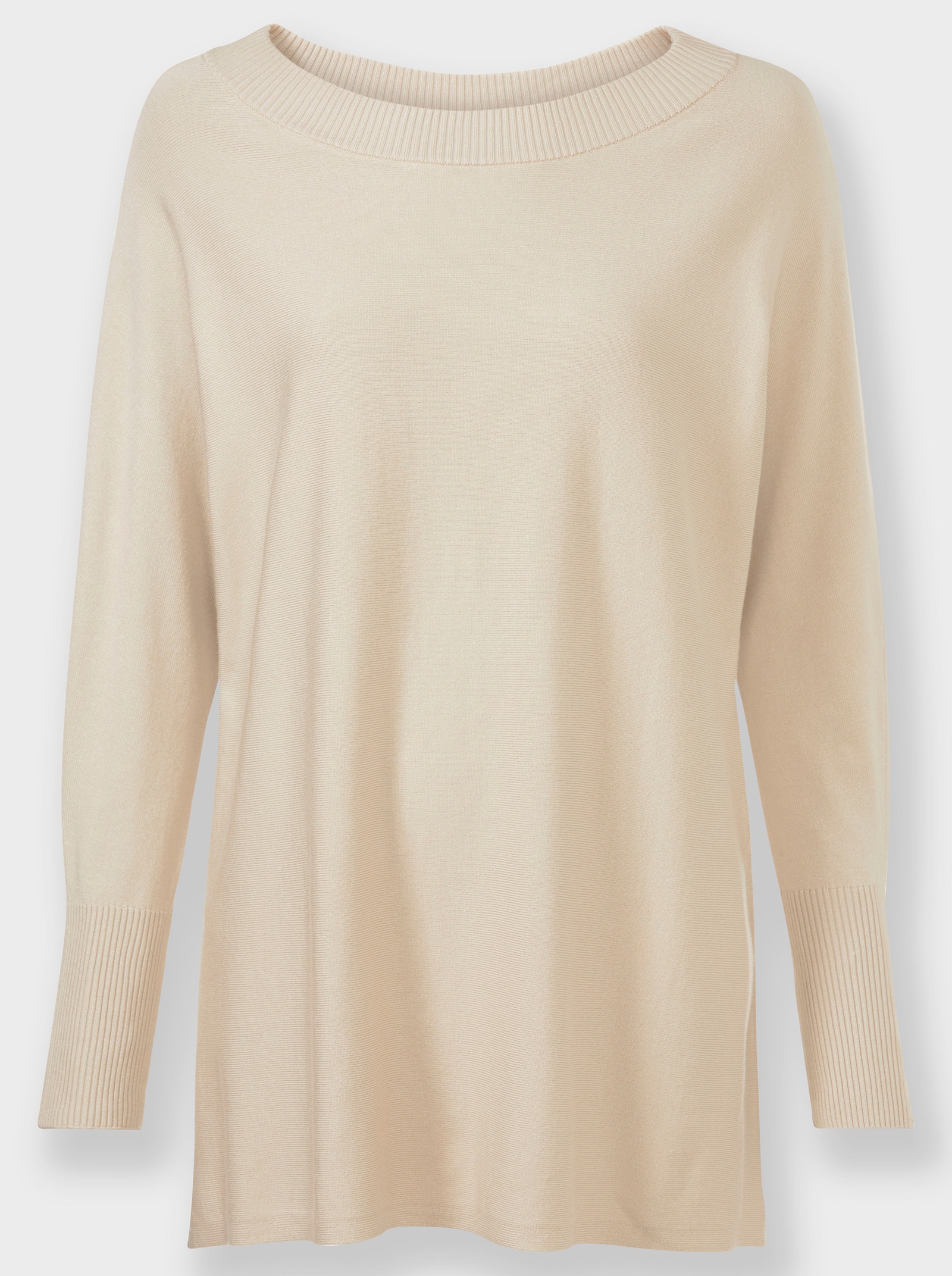 heine Pull évasé en tricot fin - sable