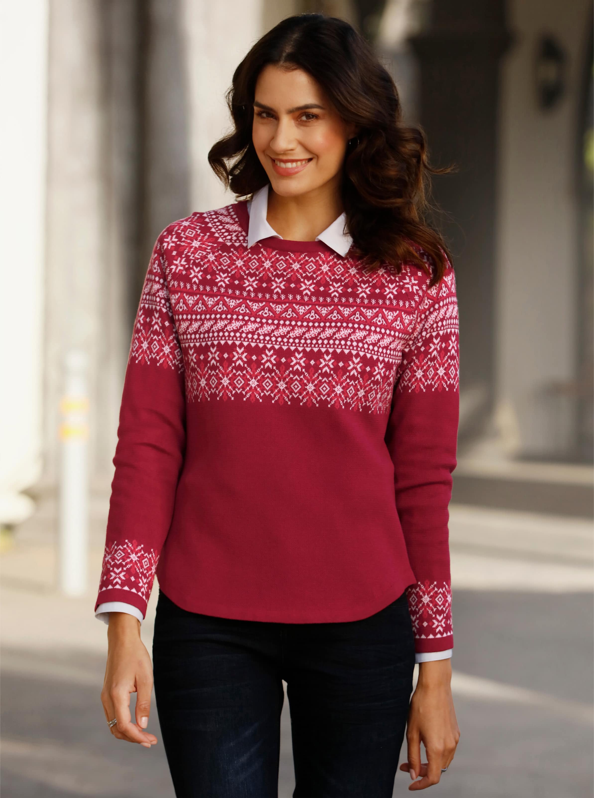 Strickjacke C Und A Norweger Pullover Strickjacke Damen