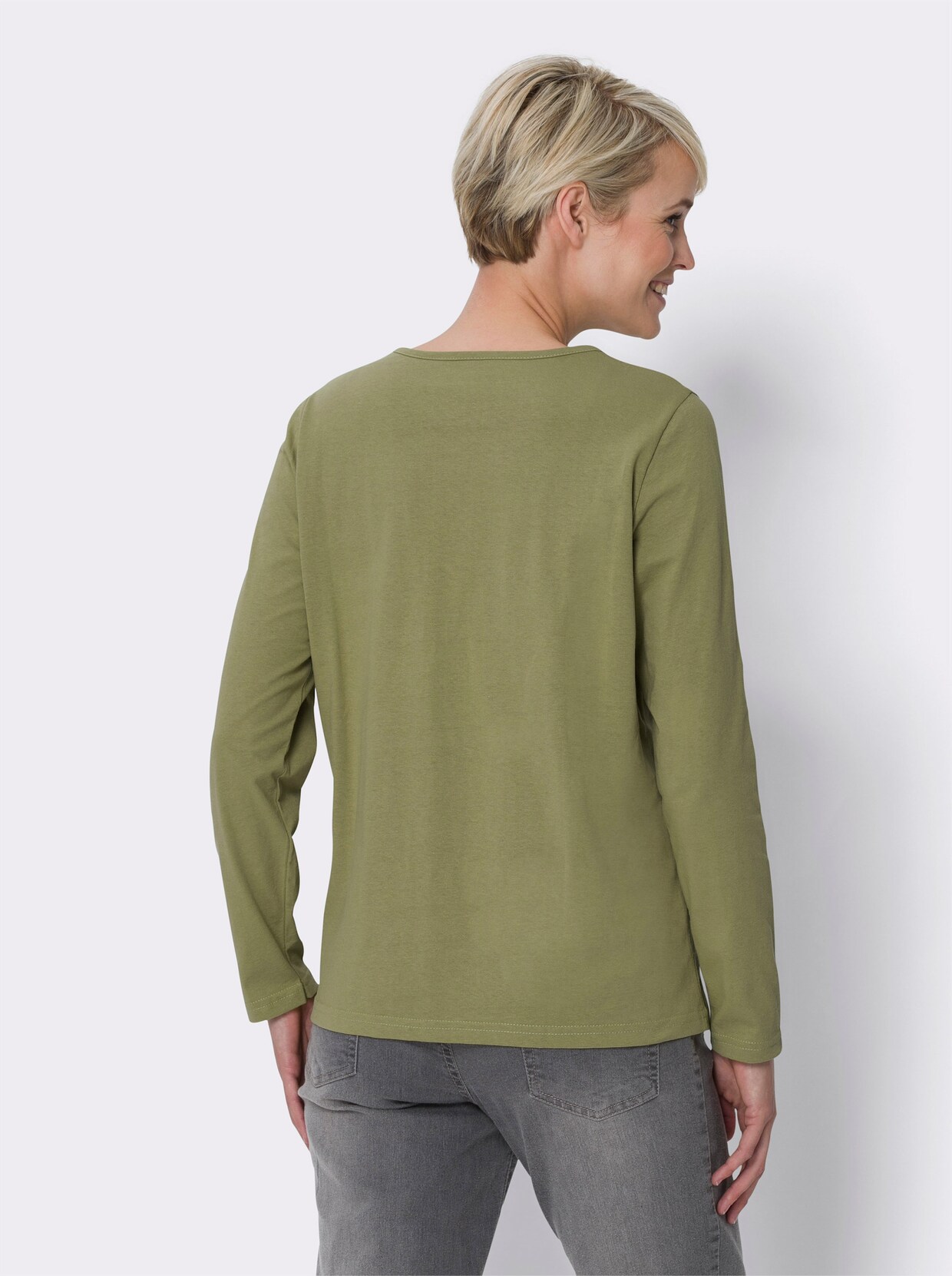 Shirt met lange mouwen - rietgroen