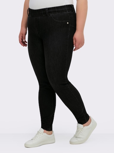 sheego Schlupfjeans - black denim