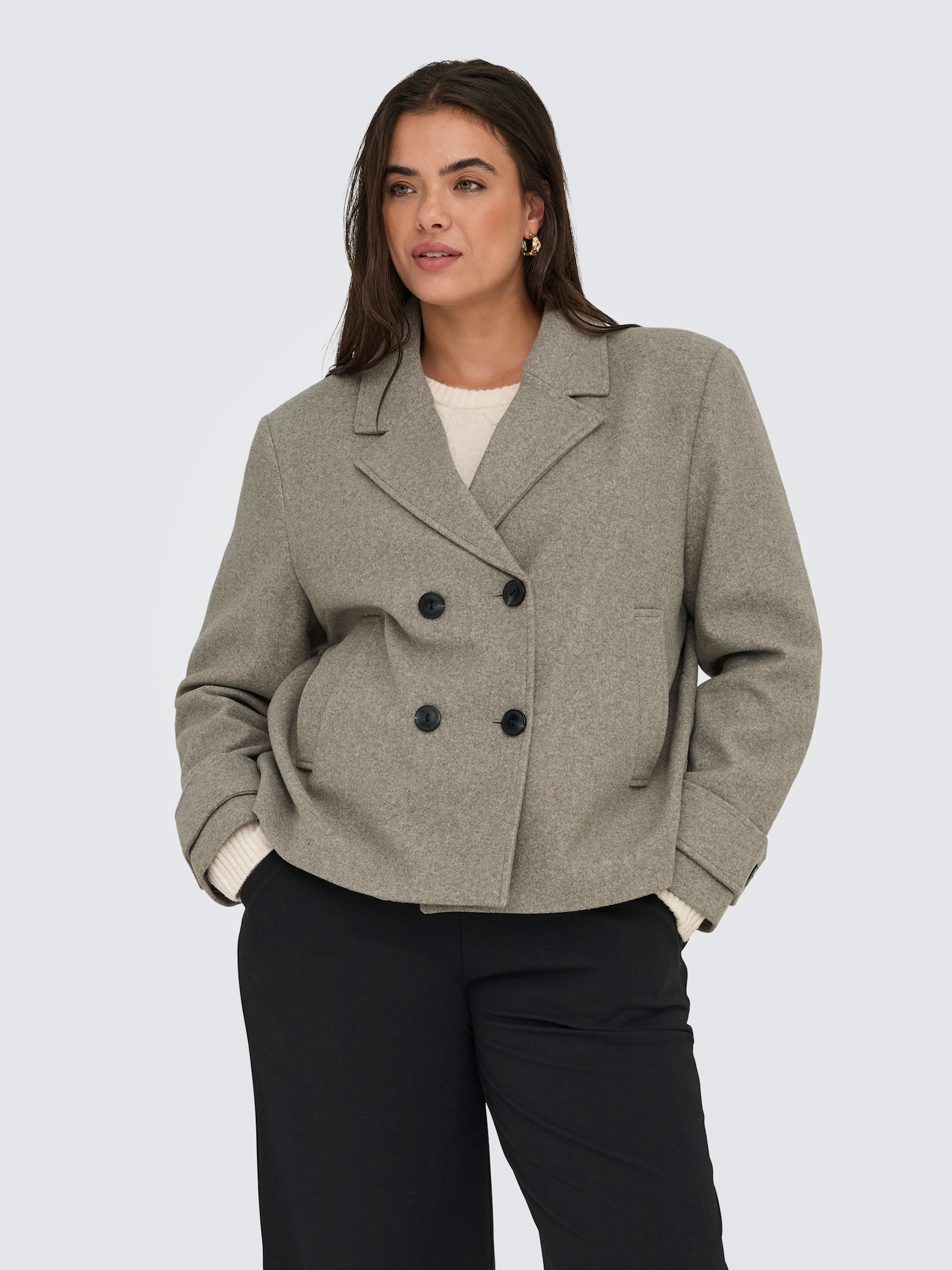 ONLY CARMAKOMA Kurzjacke - mocha meringue detail:melange