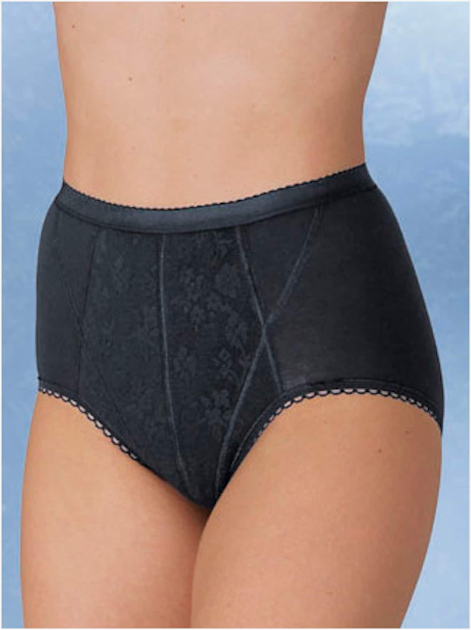 wäschepur Formslip mit verstärkter Patte vorne - schwarz