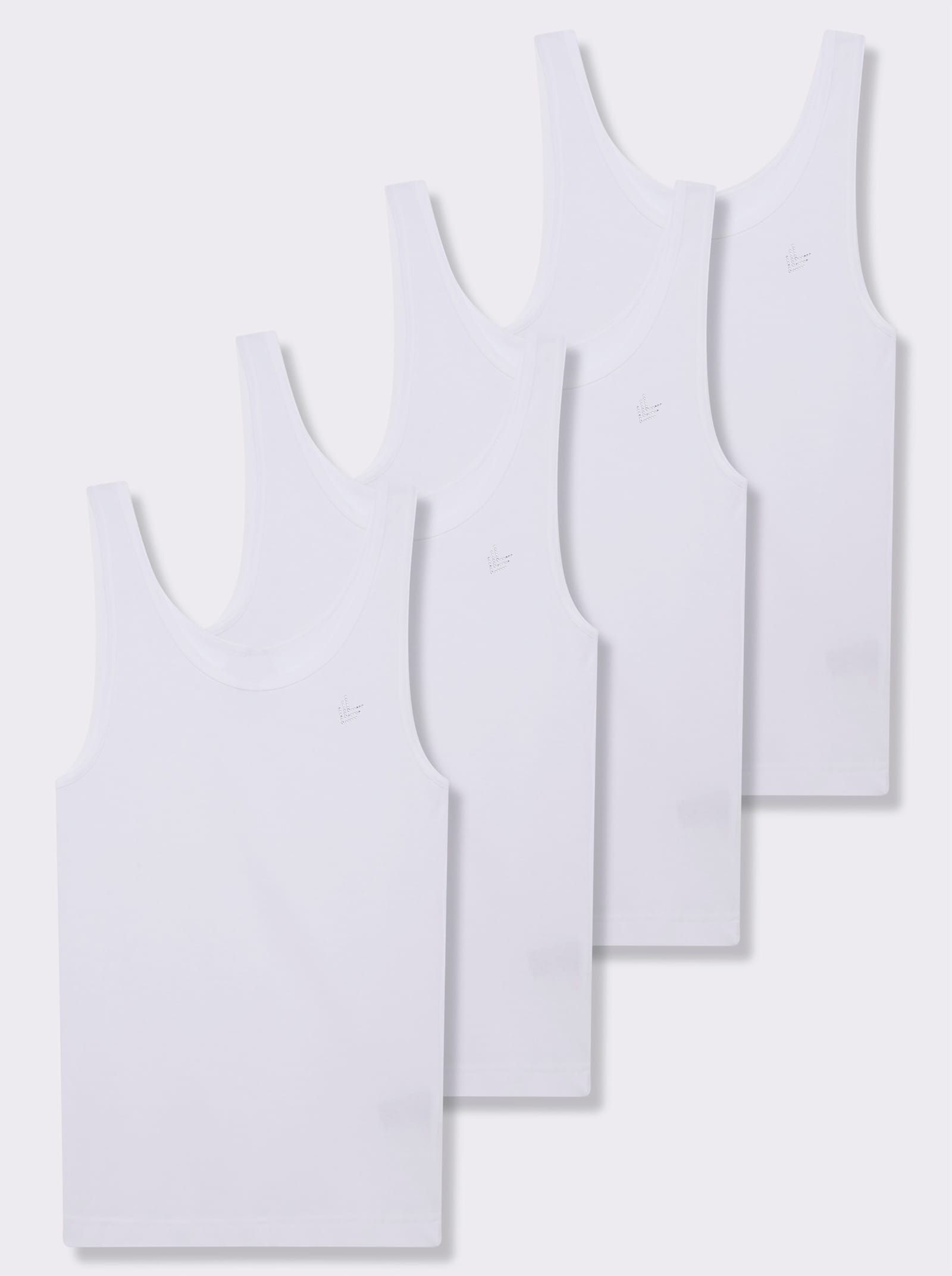 wäschepur Achseltop - 4 Stück weiß