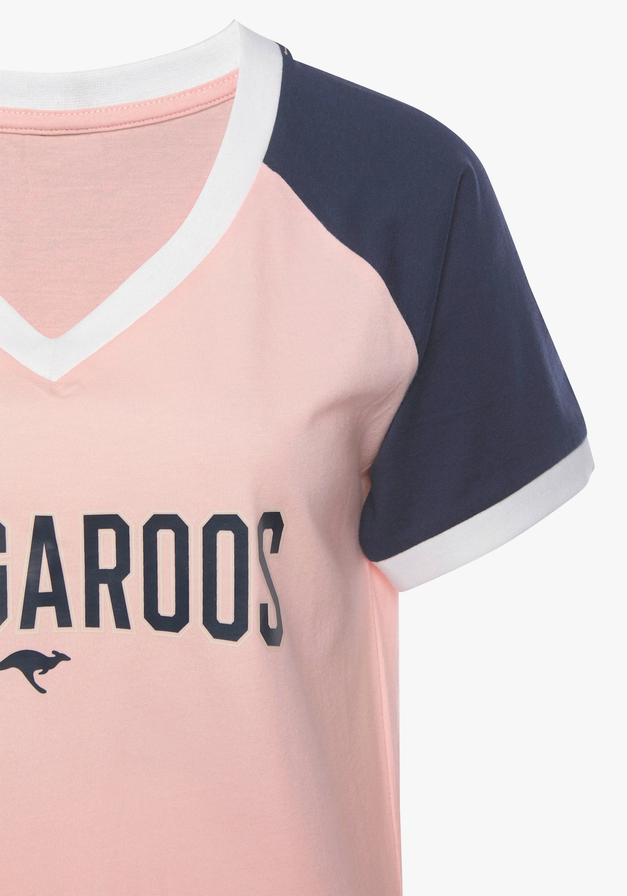 KangaROOS Bigshirt - roze/donkerblauw