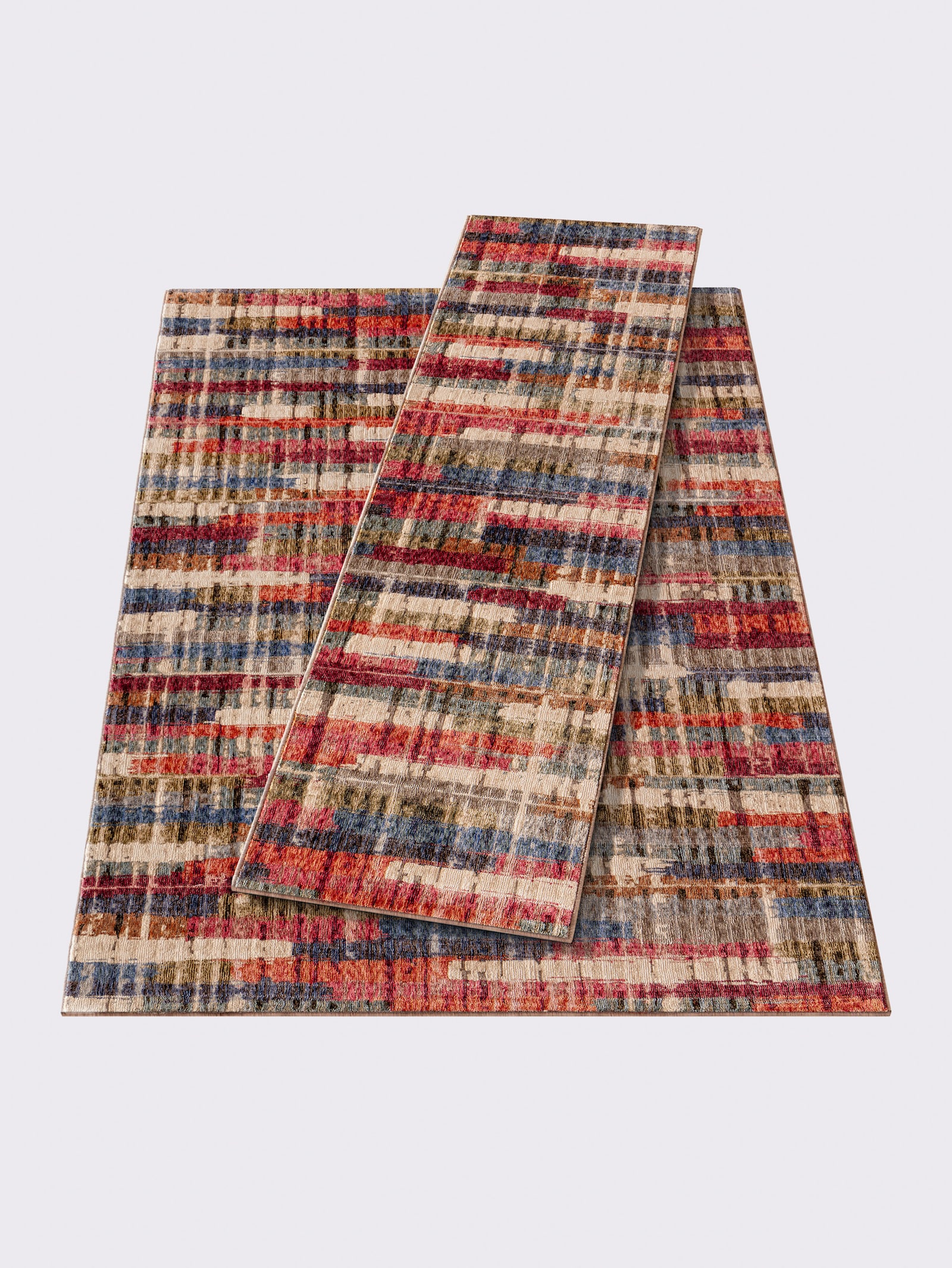 heine home Teppich - rot-ecru-meliert