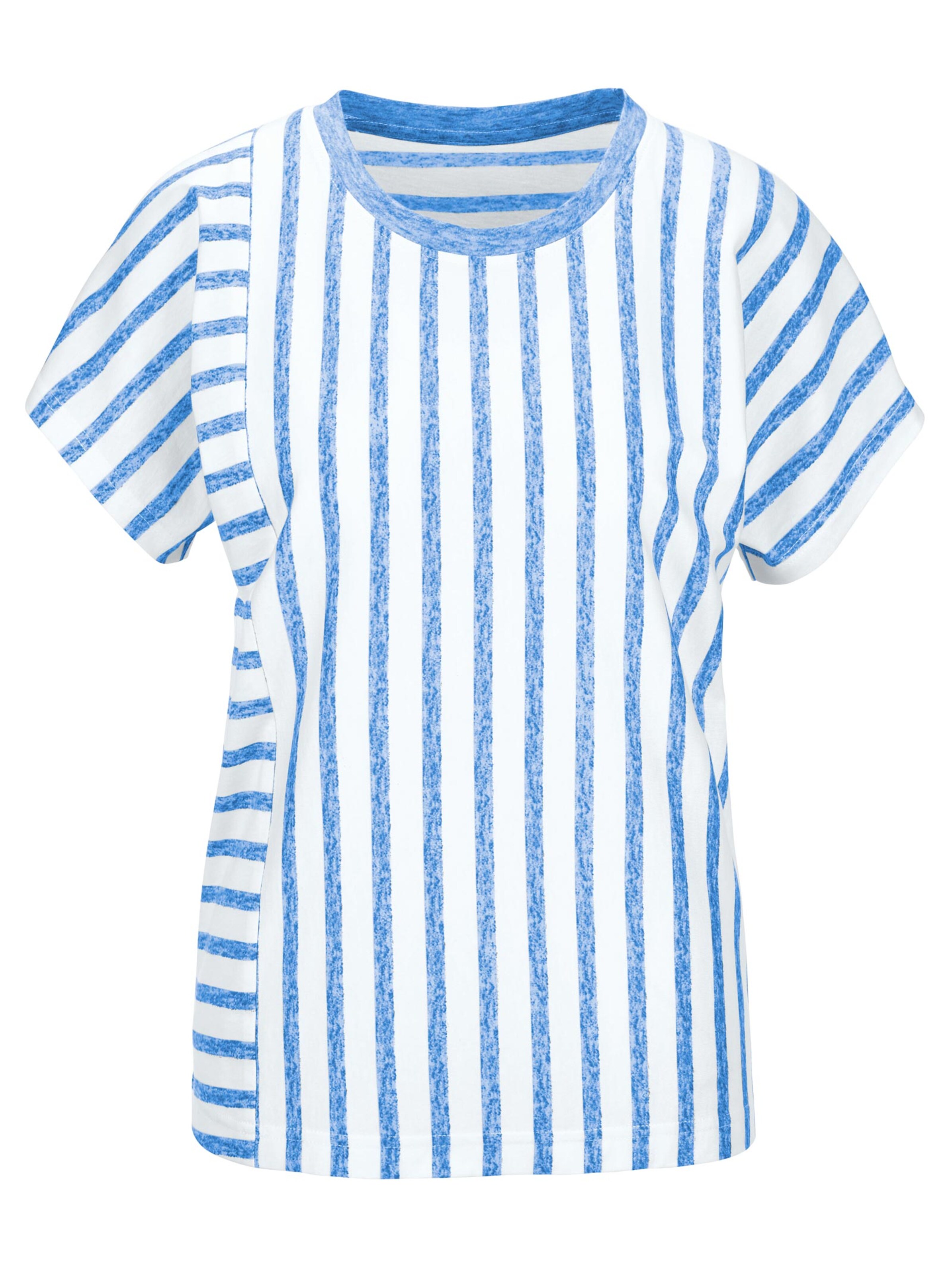 Shirt - jeansblau-gestreift