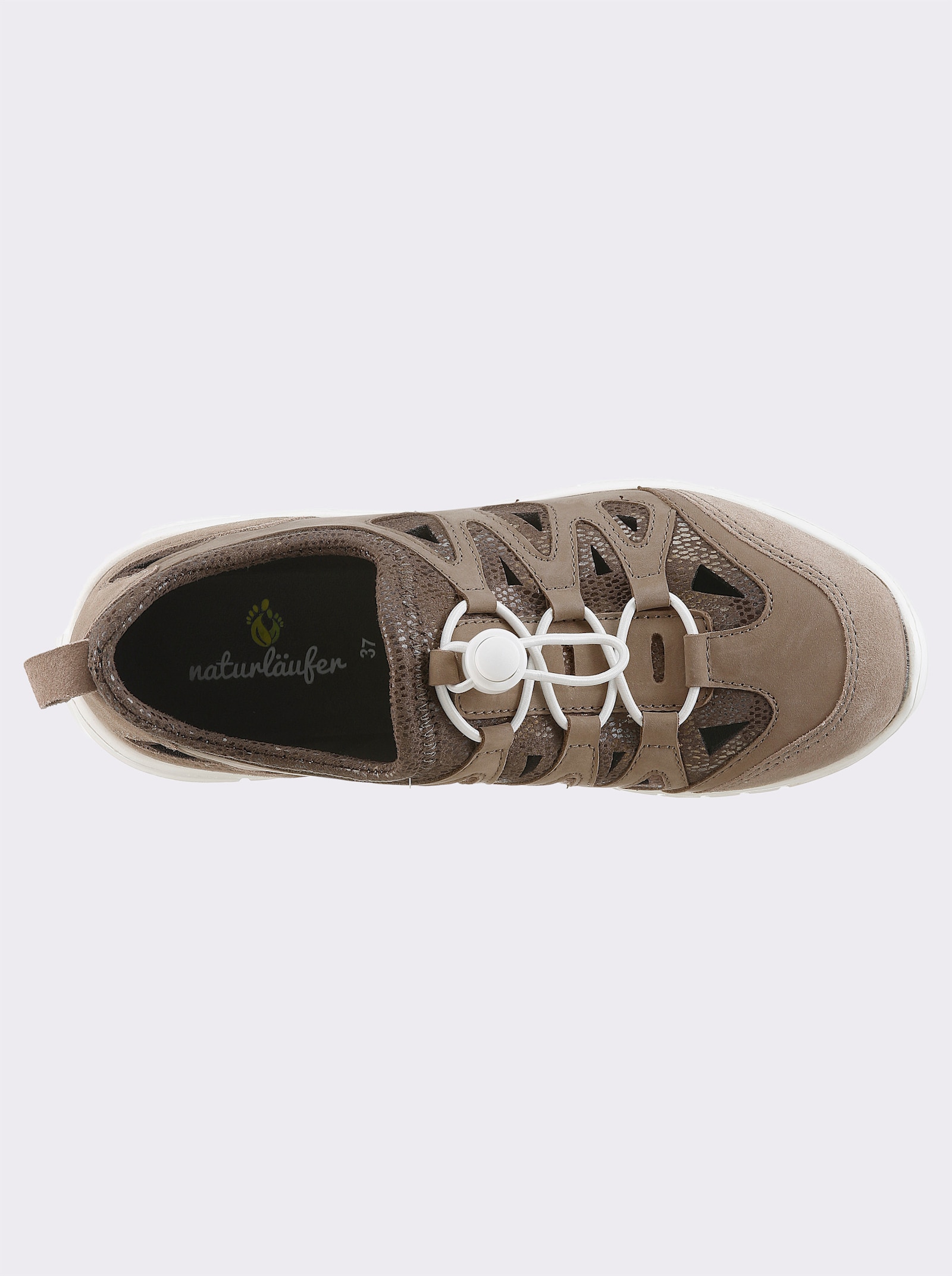 Naturläufer Slipper mit Polsterung - taupe