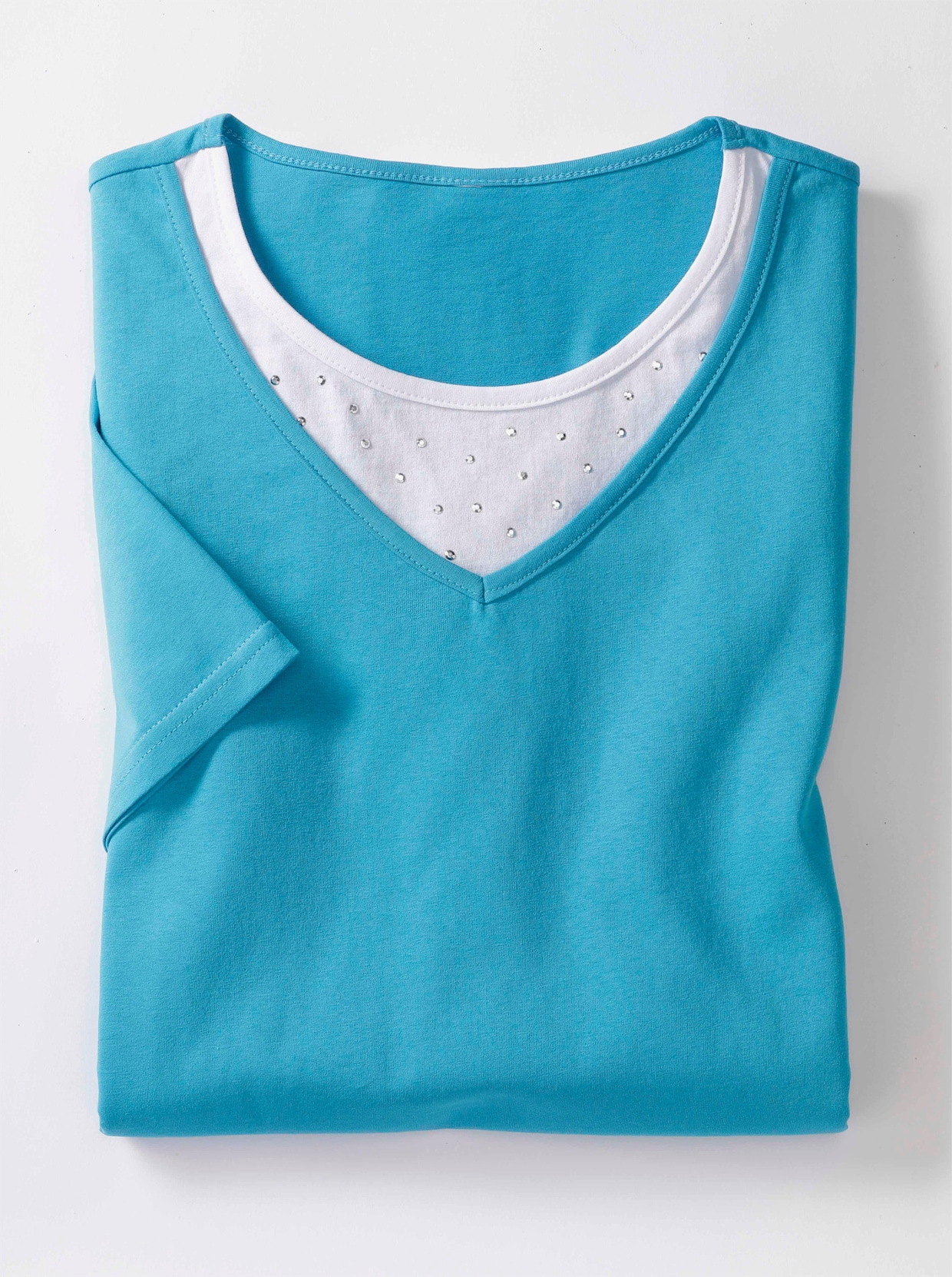 Shirt met korte mouwen - aqua