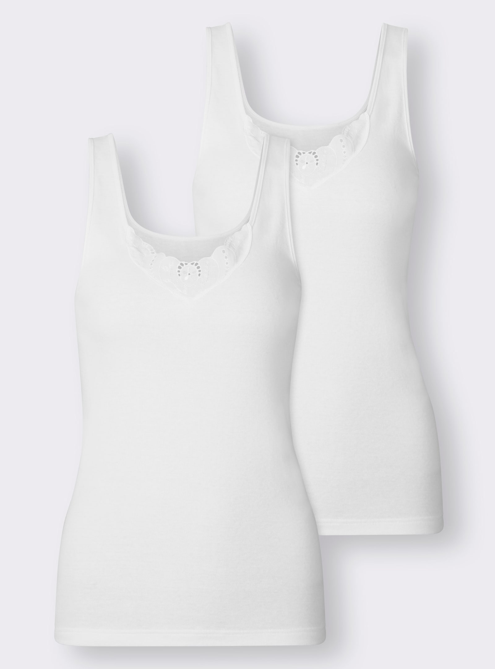 conta Achselhemd in Feinripp-Qualität - weiss