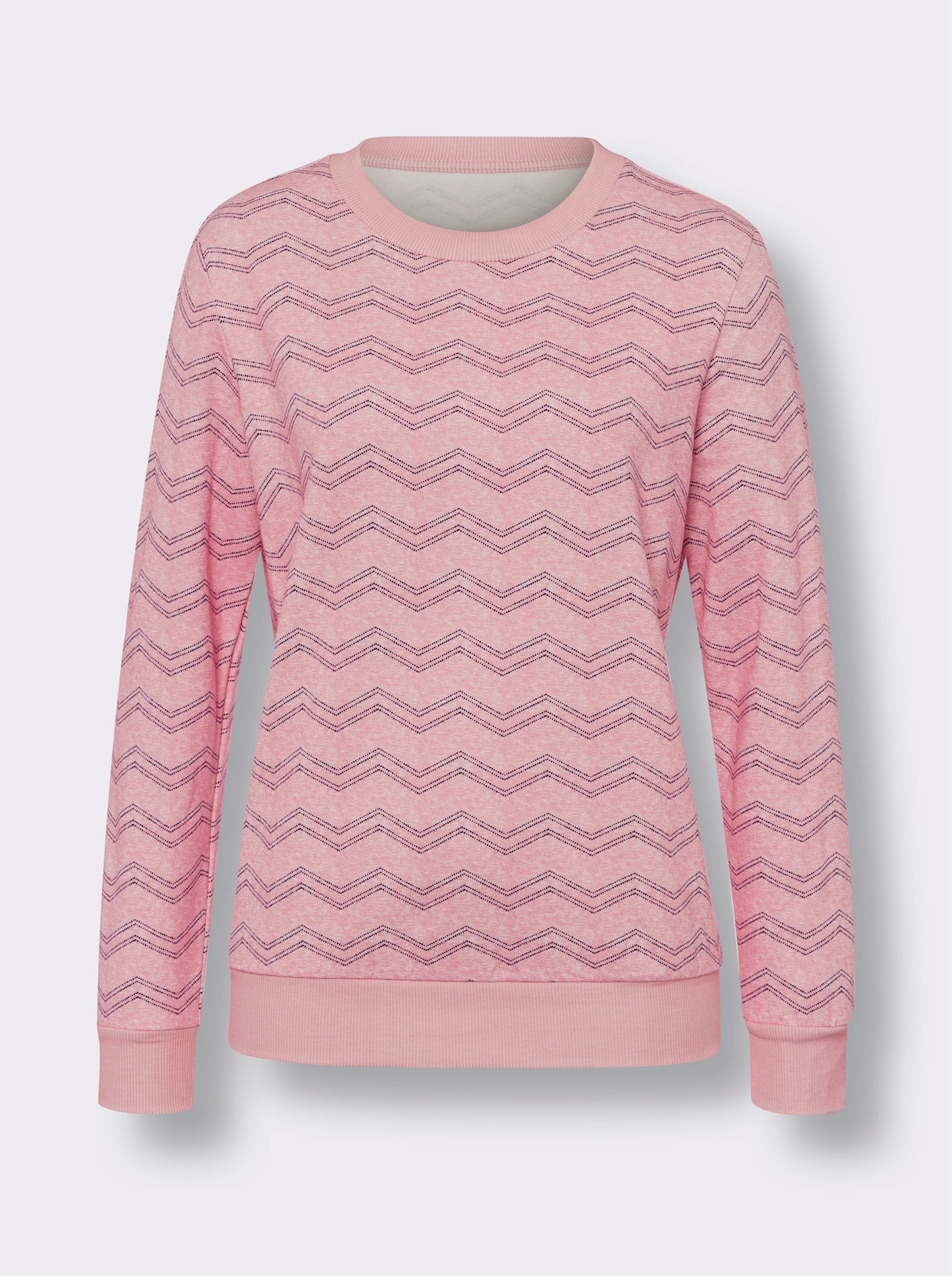 Sweatshirt - rosenkvarts-marin-med tryck