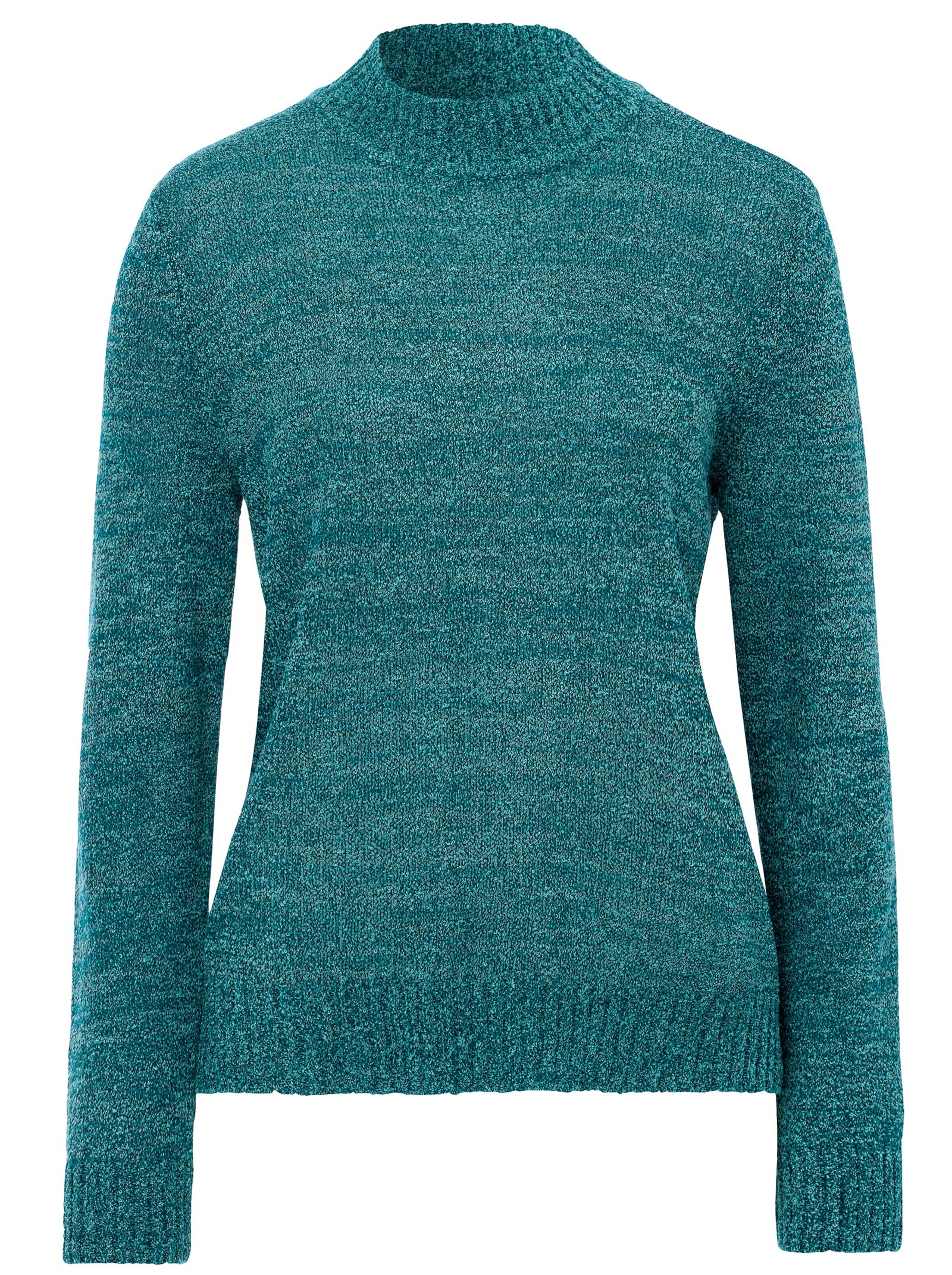 Pullover - petrol-meliert