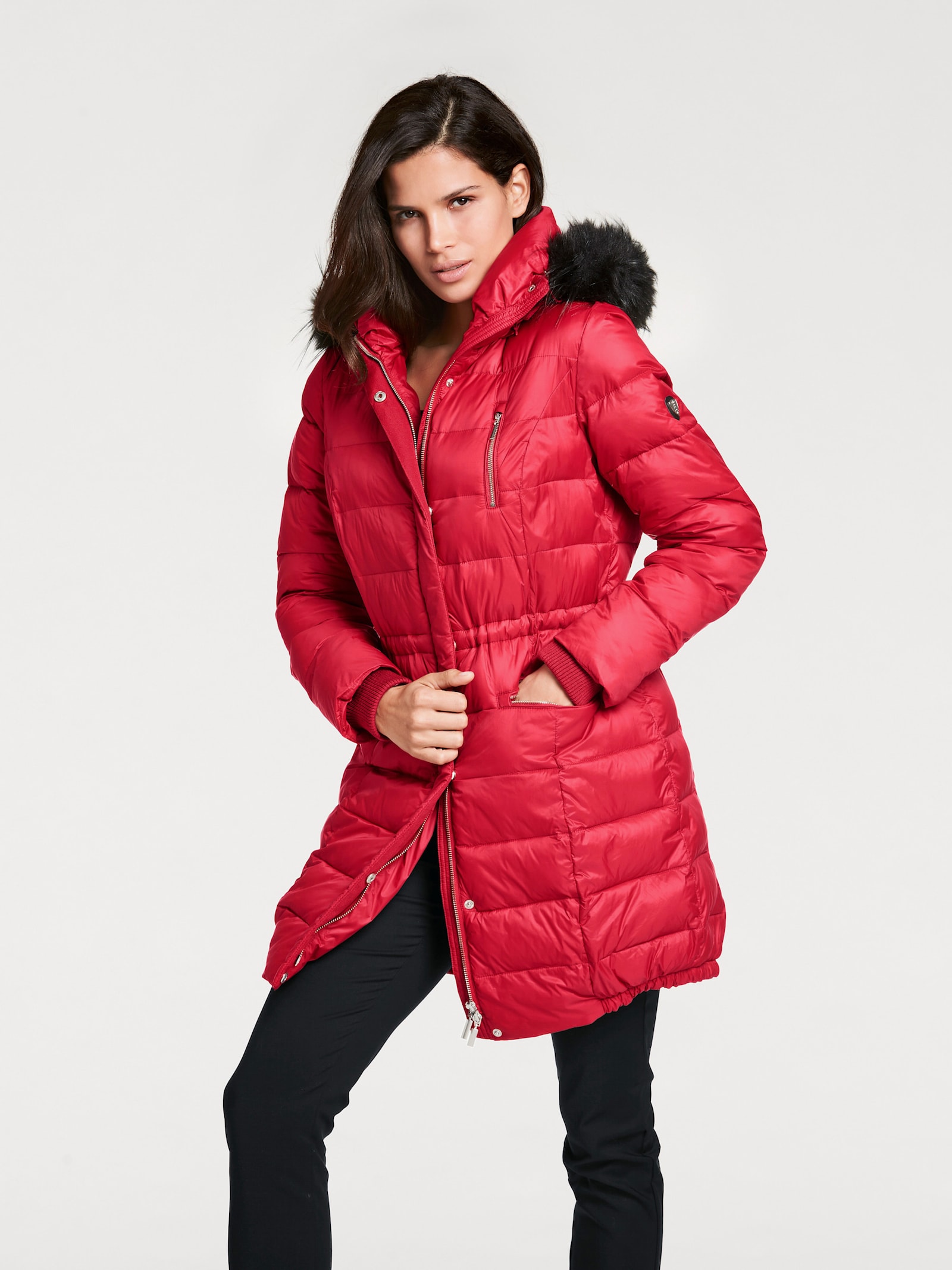 heine Steppjacke mit abnehmbarer Kapuze - rot