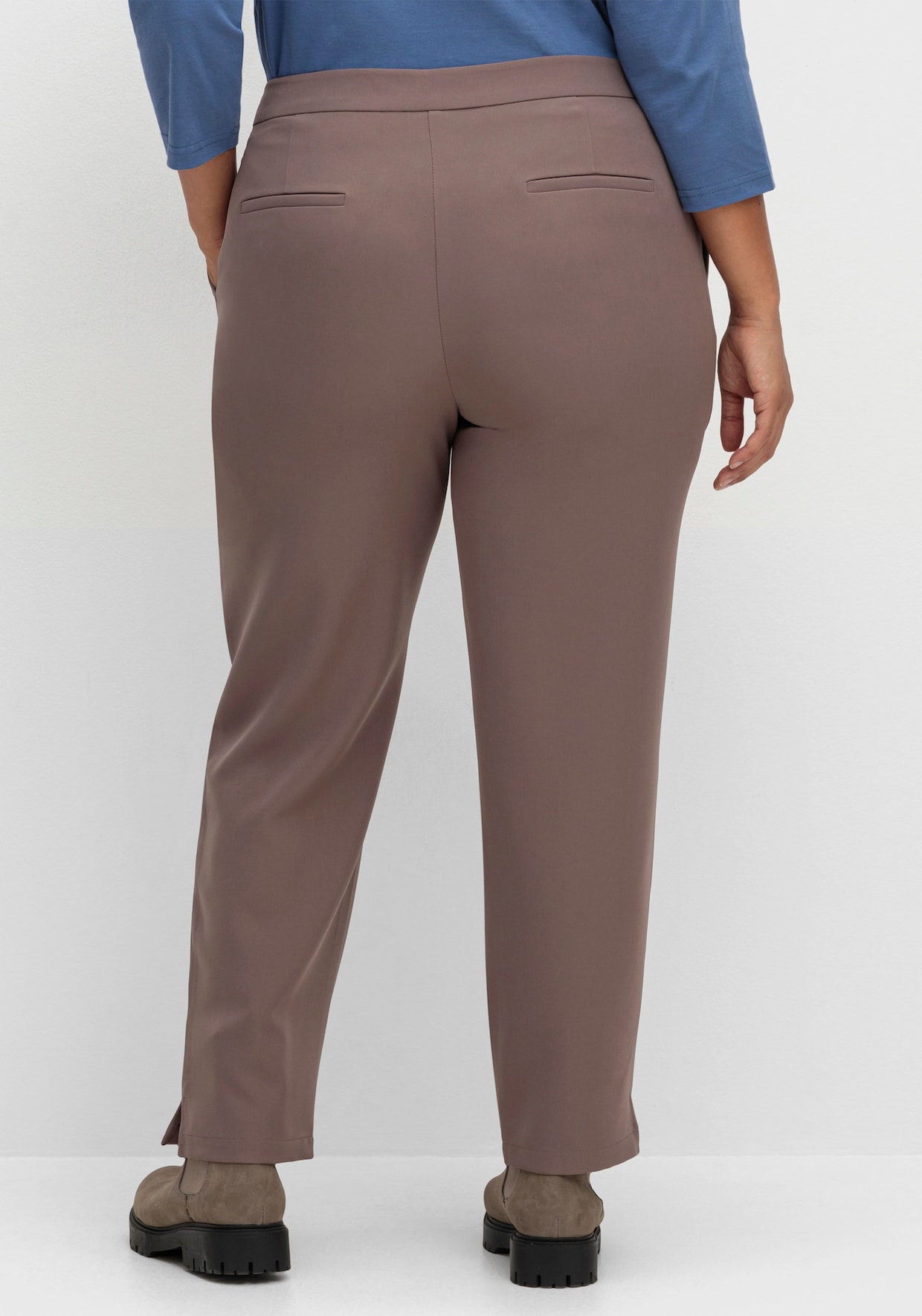 Stretch-Hose - dunkeltaupe