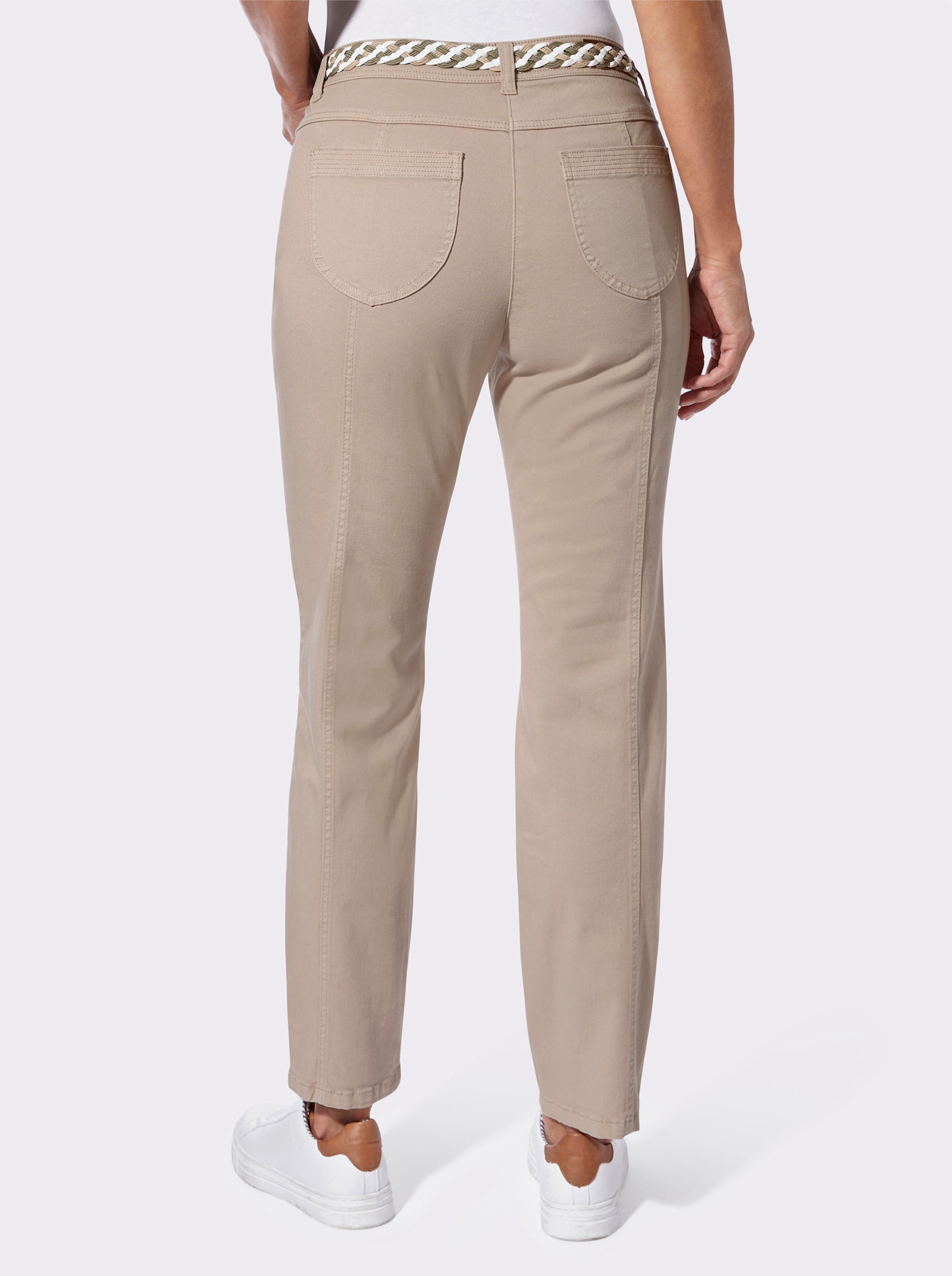 Hose in Baumwoll-Stretch-Qualität - beige