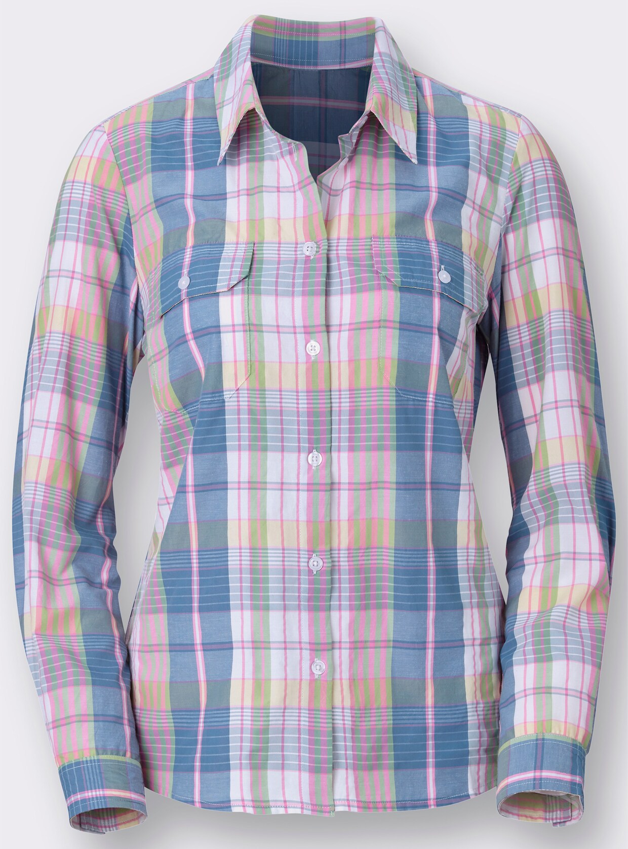 Karobluse - blau-rosa-kariert