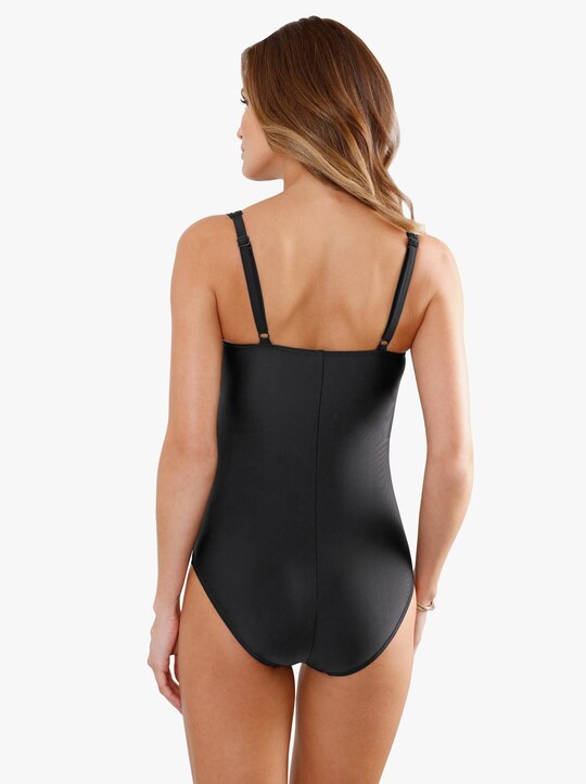 Badeanzug - schwarz-bedruckt