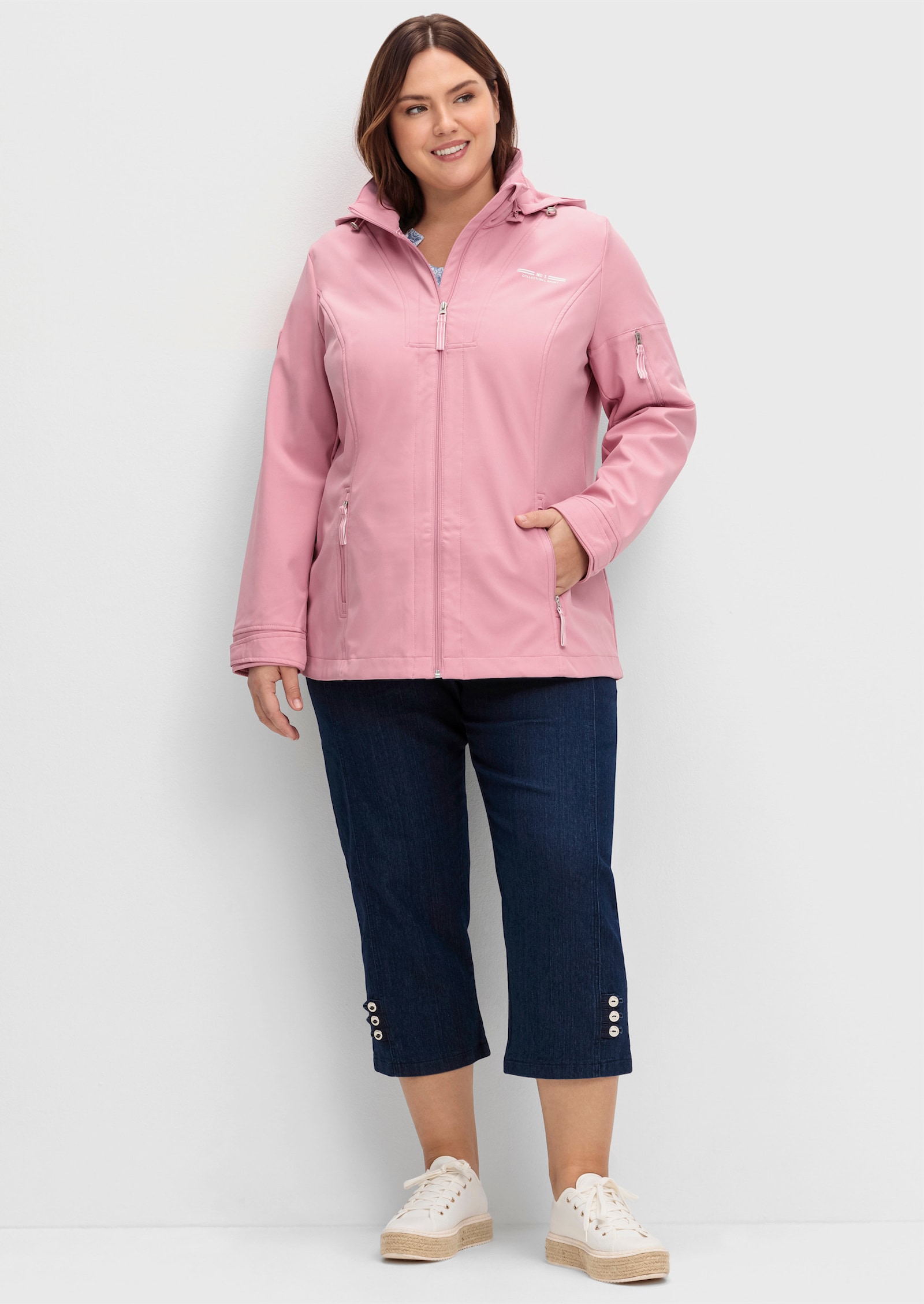 Softshelljacke mit Fleece-Futter - altrosa
