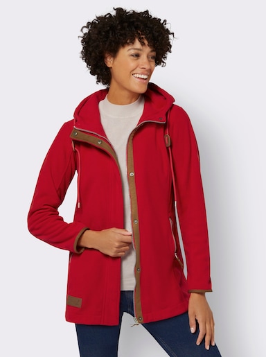 Fleece-Jacke - rot