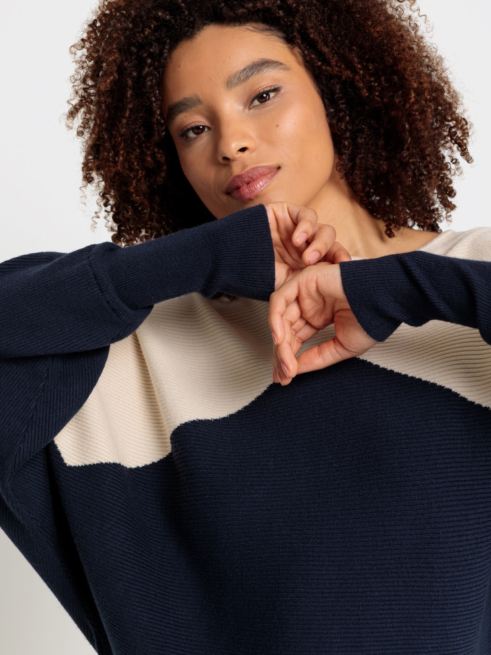 LASCANA Strickpullover - creme-marine