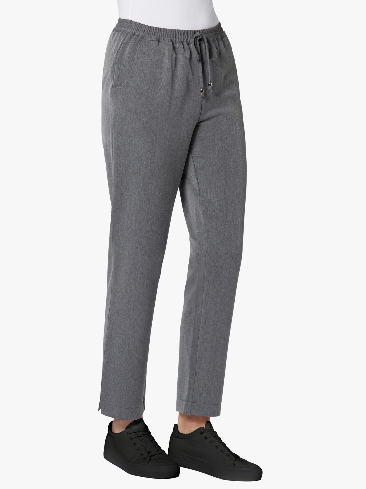 Comfortbroek - antraciet gemêleerd