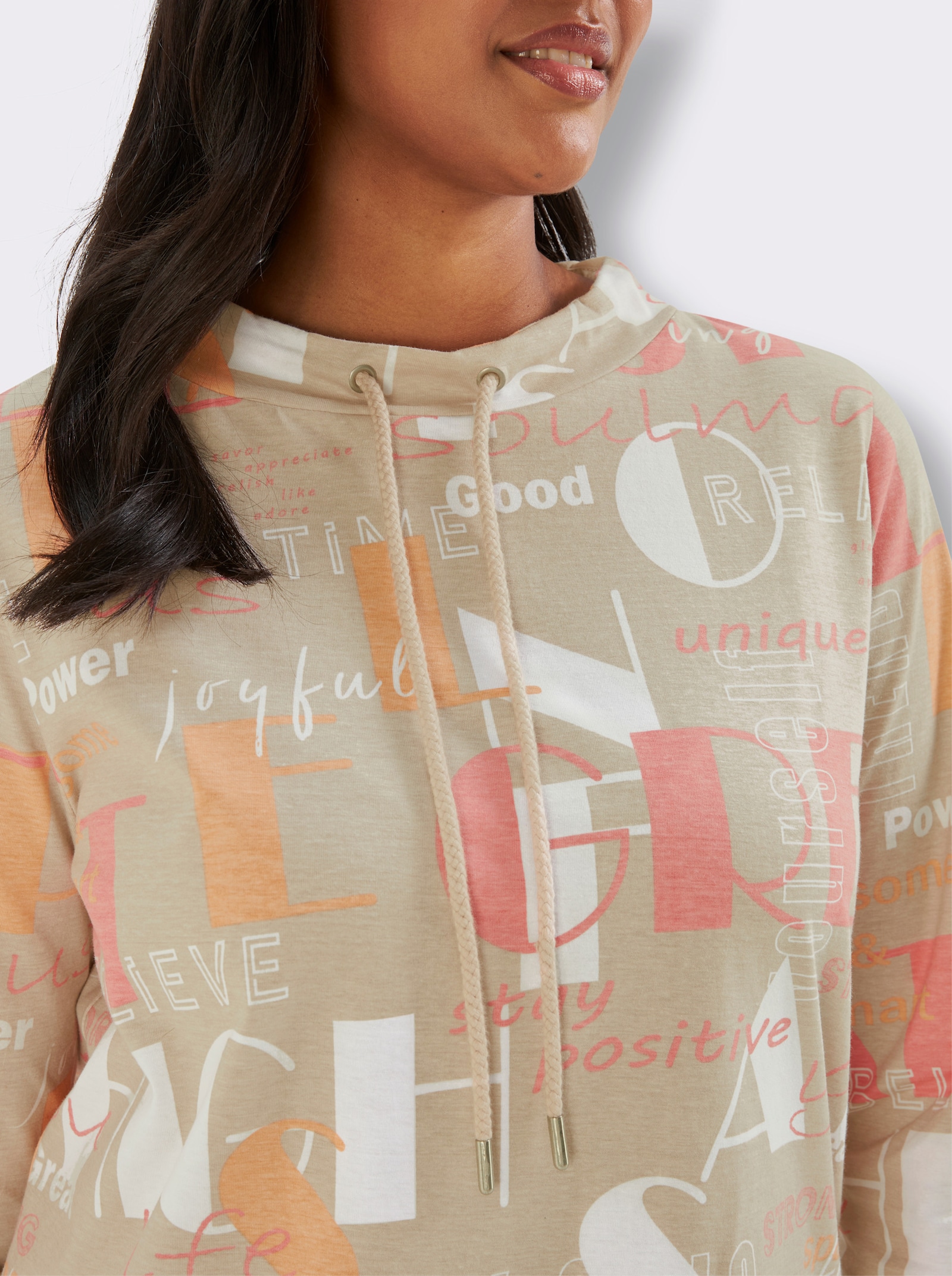 Langarmshirt - sand-flamingo-bedruckt