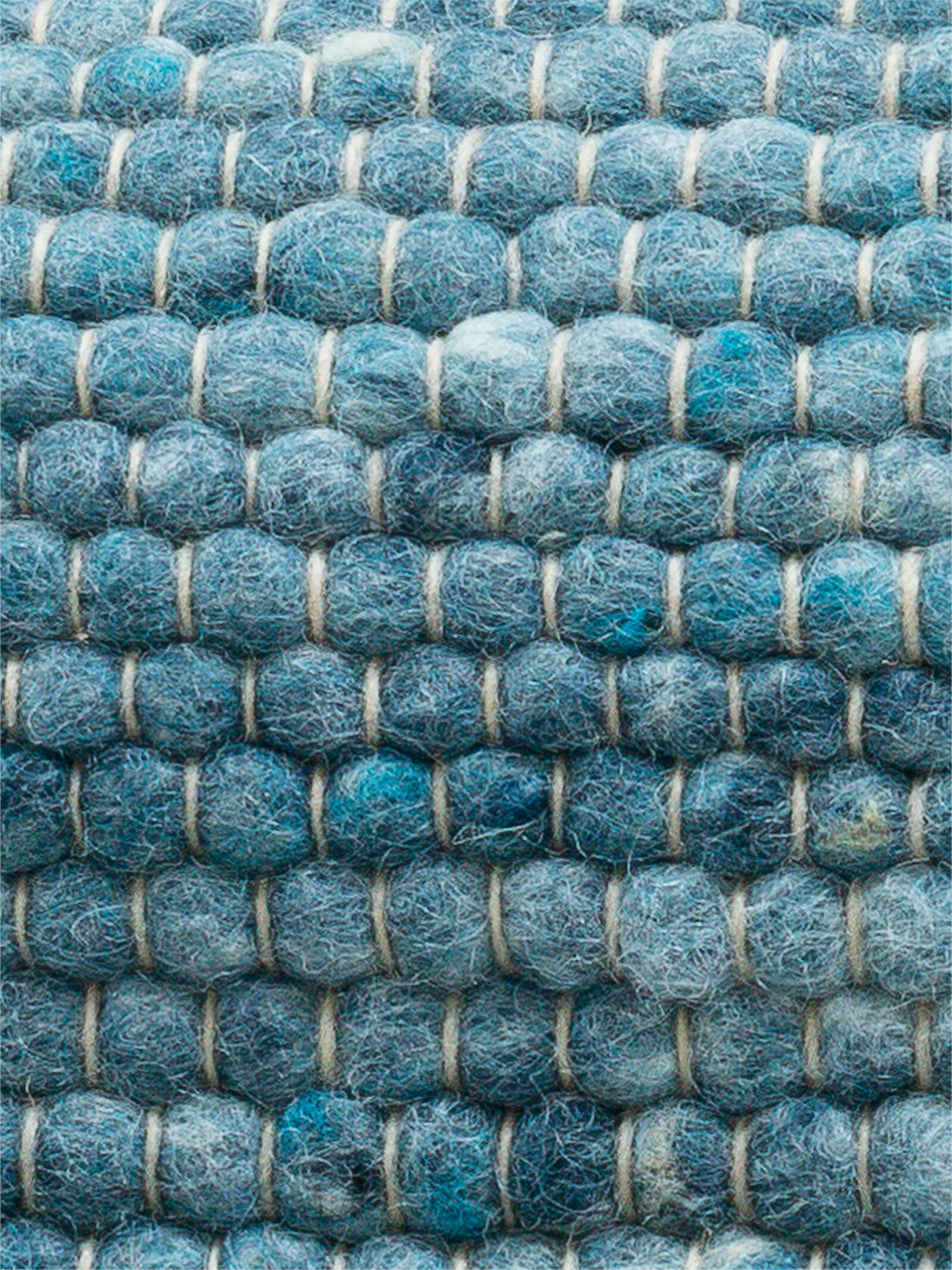 Theko Handwebteppich - blau