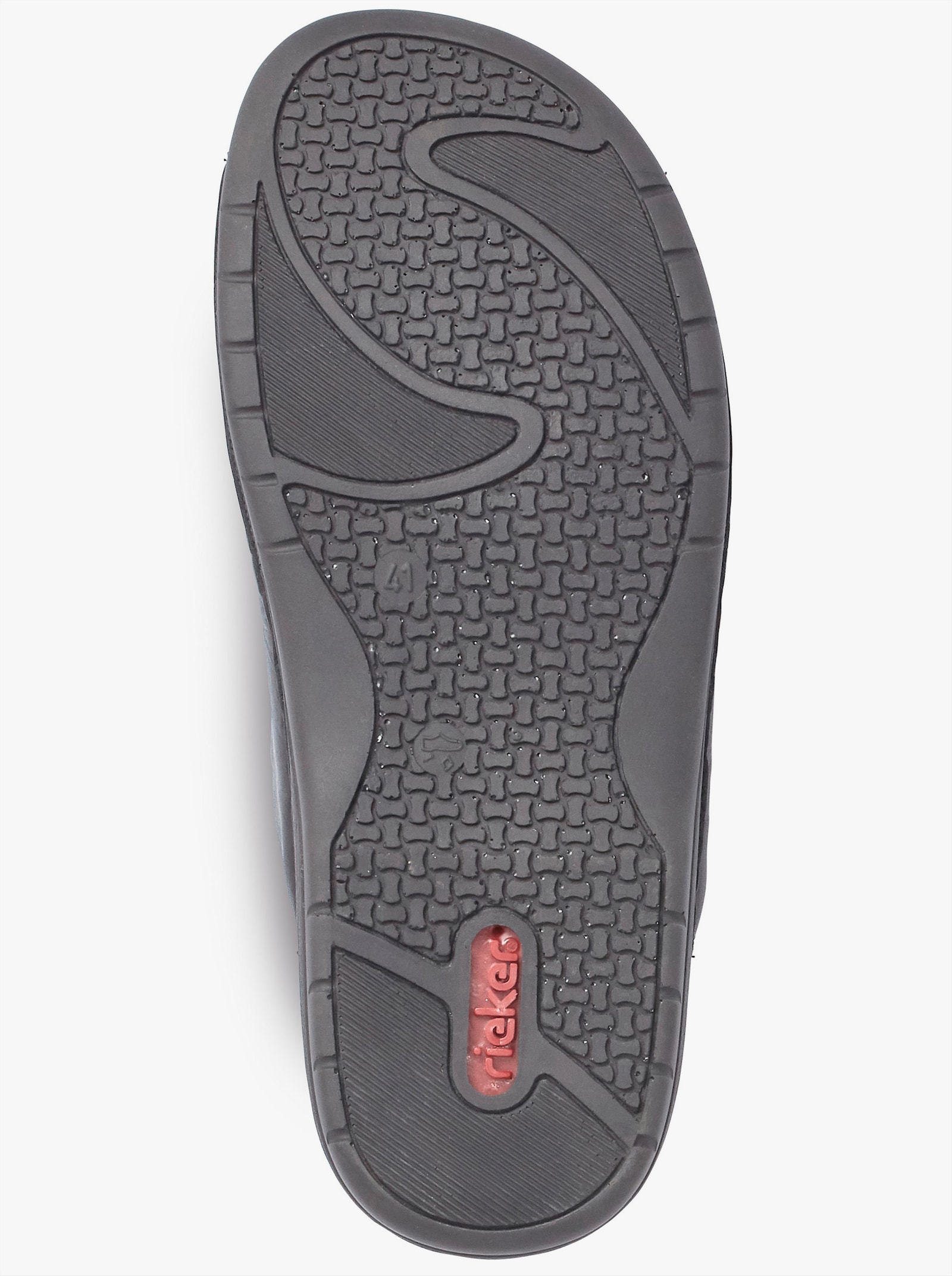 Rieker Pantolette mit Klettverschlüssen, Leder - schwarz