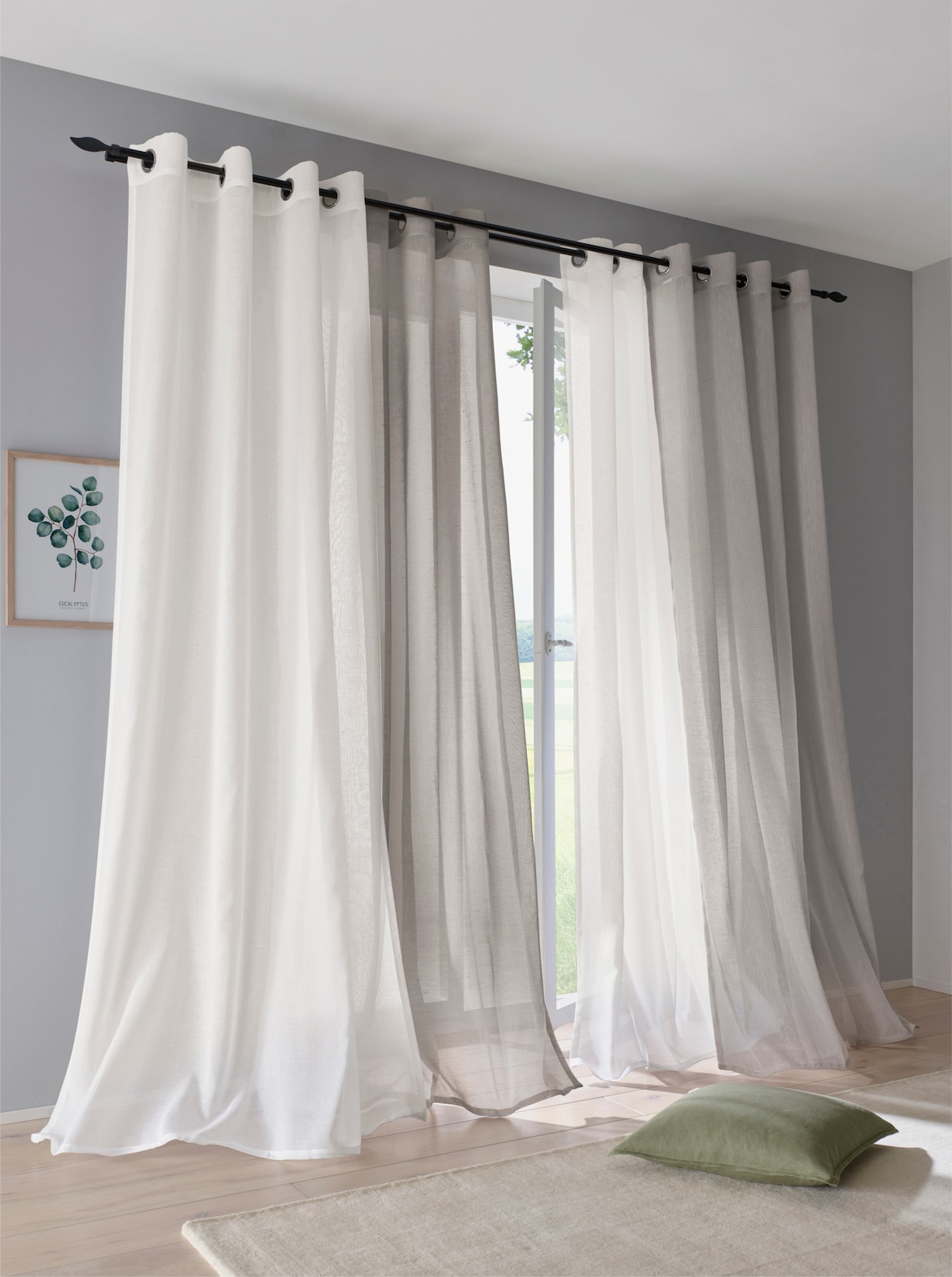 heine home Decoratieve vitrage - beige