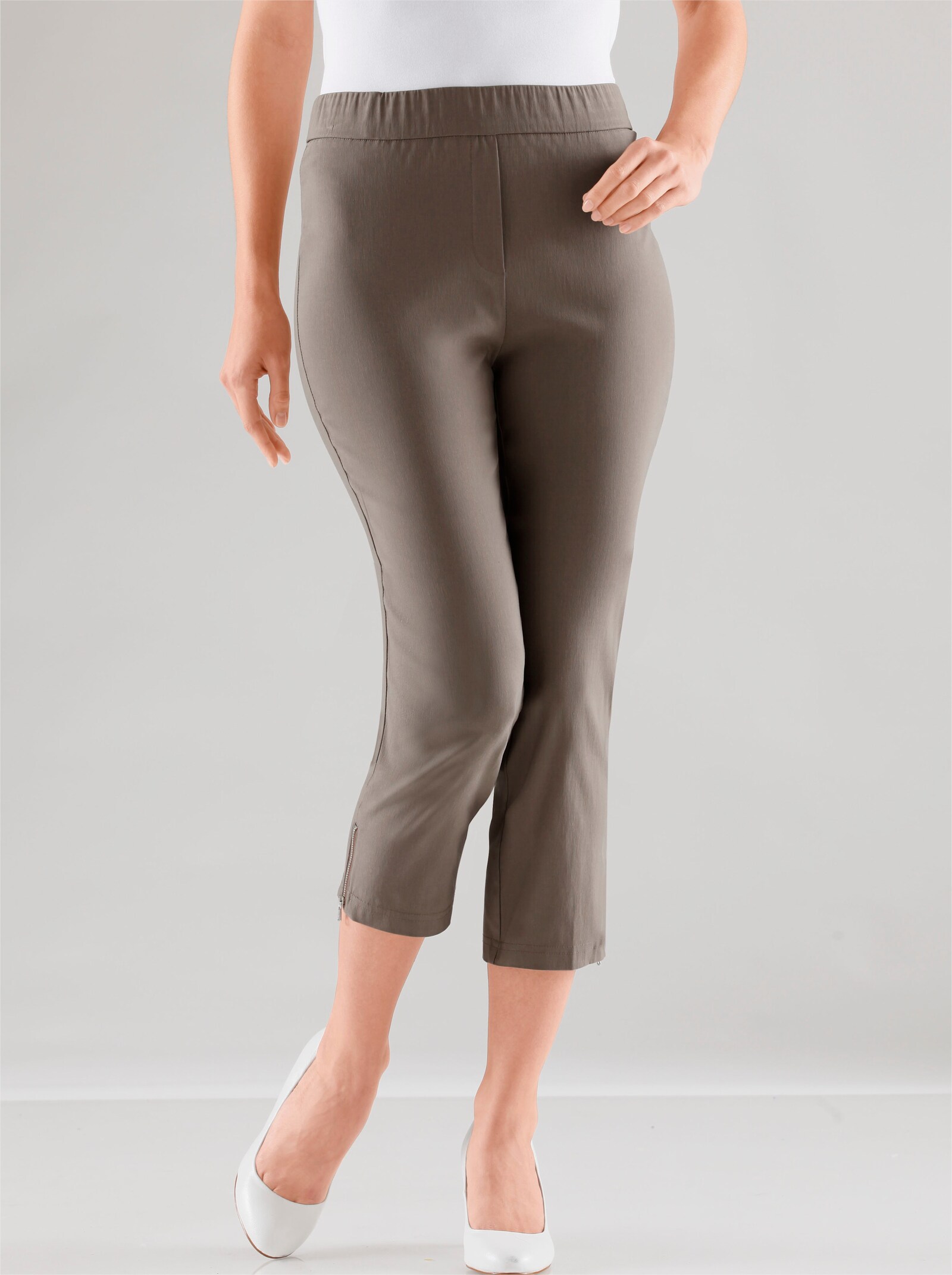 Adelina by Scheiter 7/8-Hose in Bengalin-Qualität - taupe
