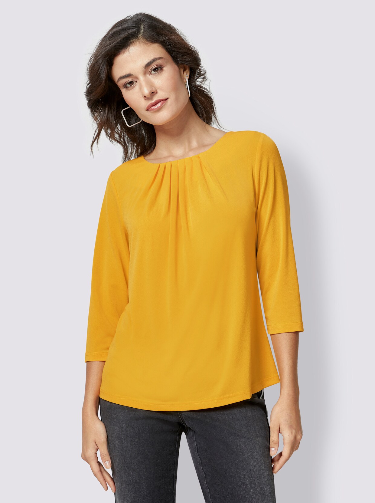 3/4-Arm-Shirt - maisgelb