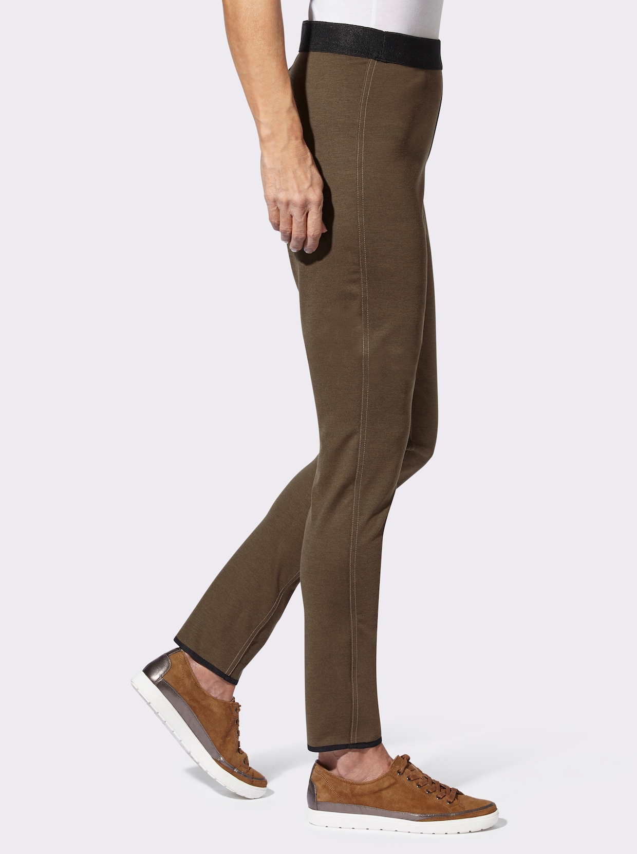 Stehmann Comfort line Wende-Hose - braun-beige-bedruckt