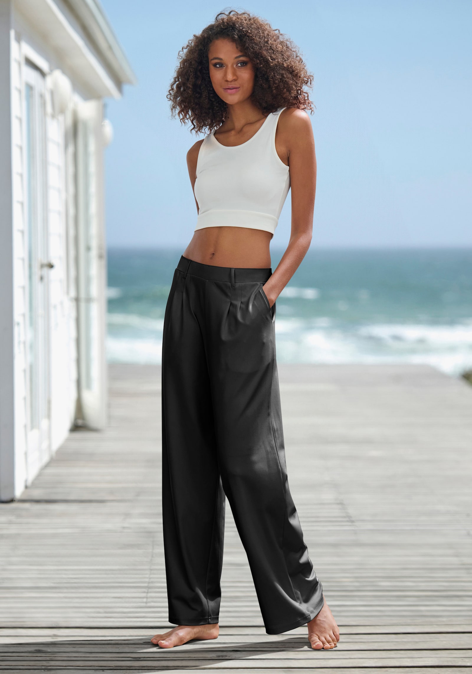 H.I.S Palazzohose - schwarz