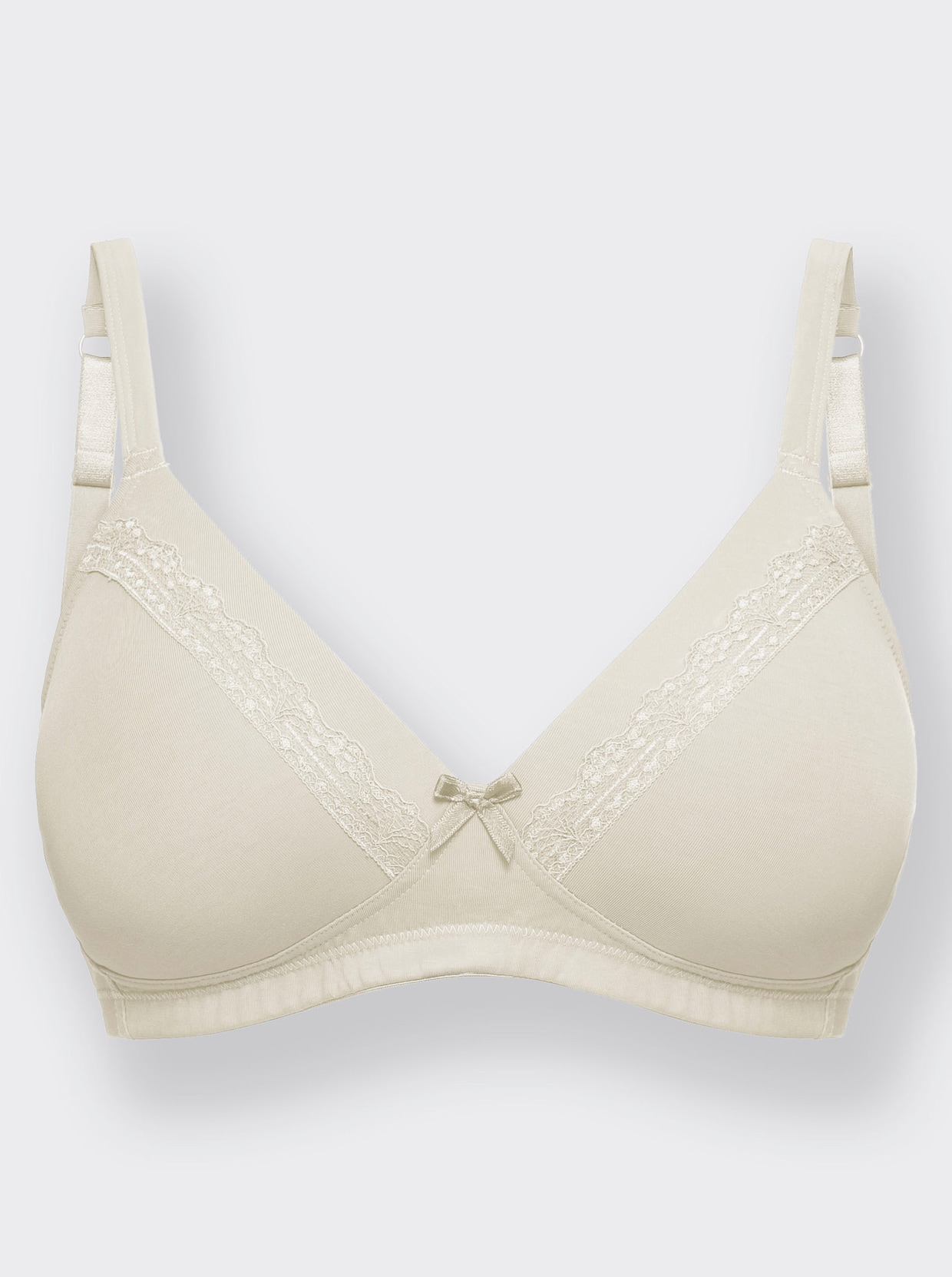 wäschepur Soutien-gorge à coques sans armatures - blanc + couleur ivoire